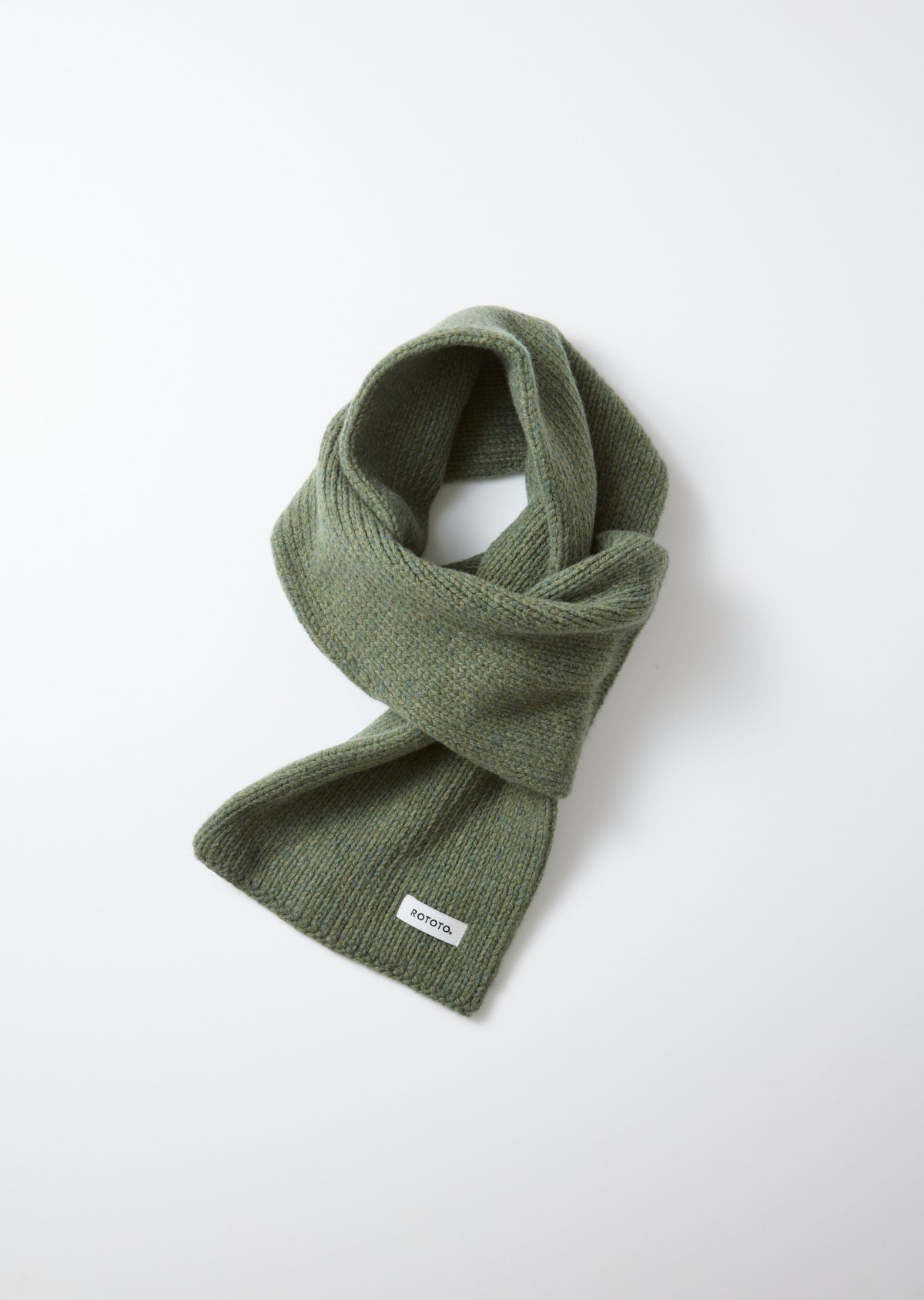 Hanmo Wool Chunky Short Scarf - Olive