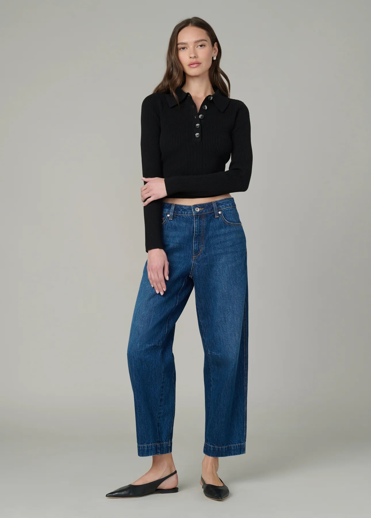 The Lisa Polo Sweater - Black