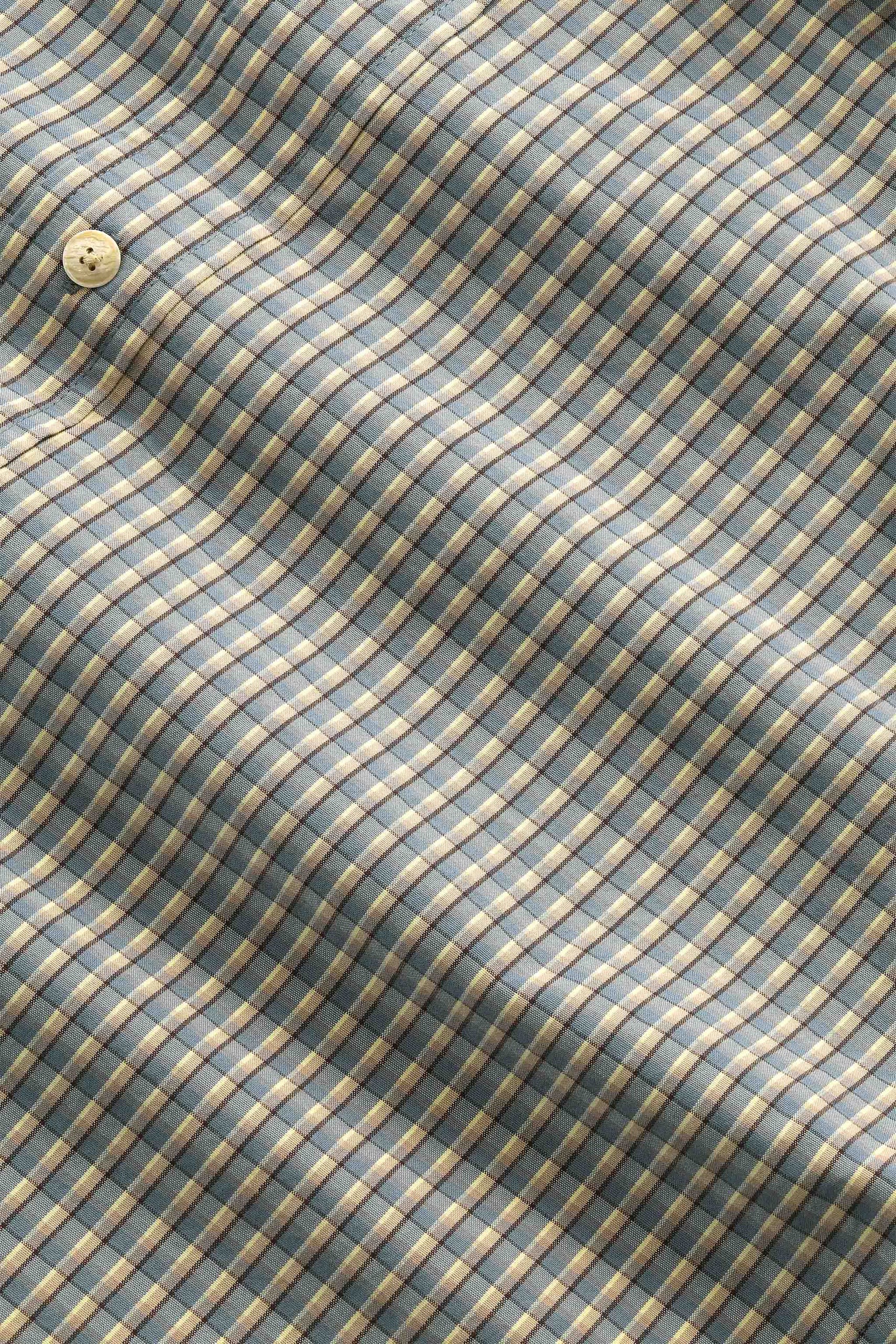 Colby Brushed Oxford Shirt- Blue Check