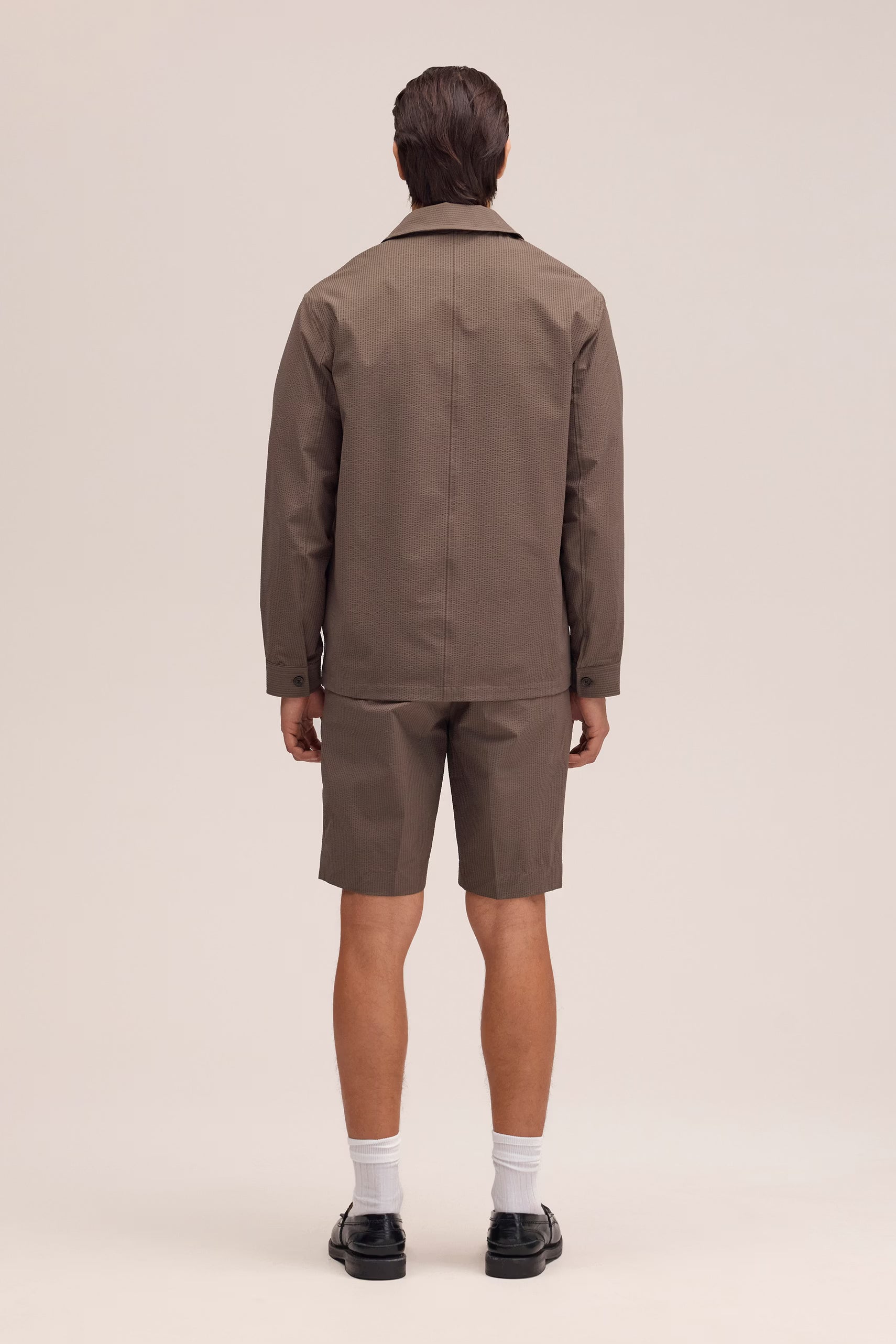 Blaze Seersucker Overshirt - Mable Husk