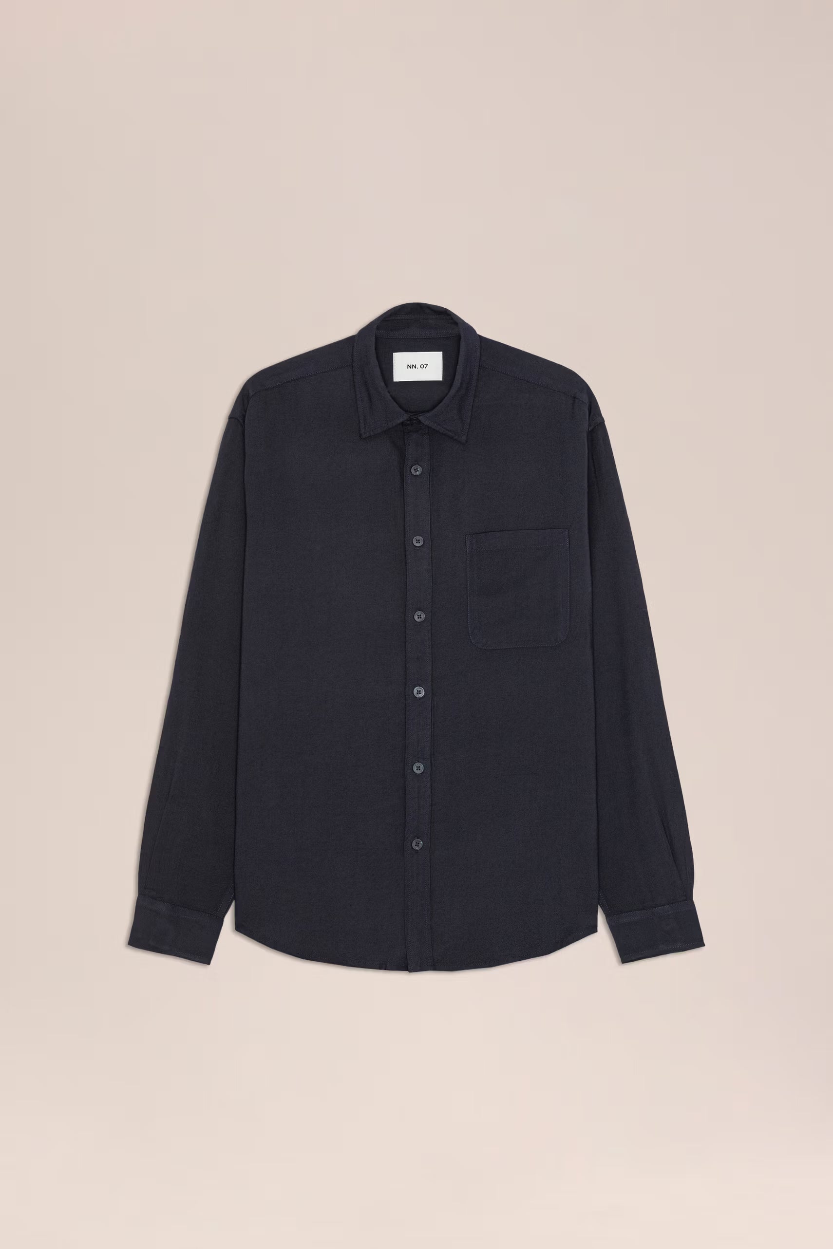 Deon - Drapey Viscose Blend Shirt - Navy Blue