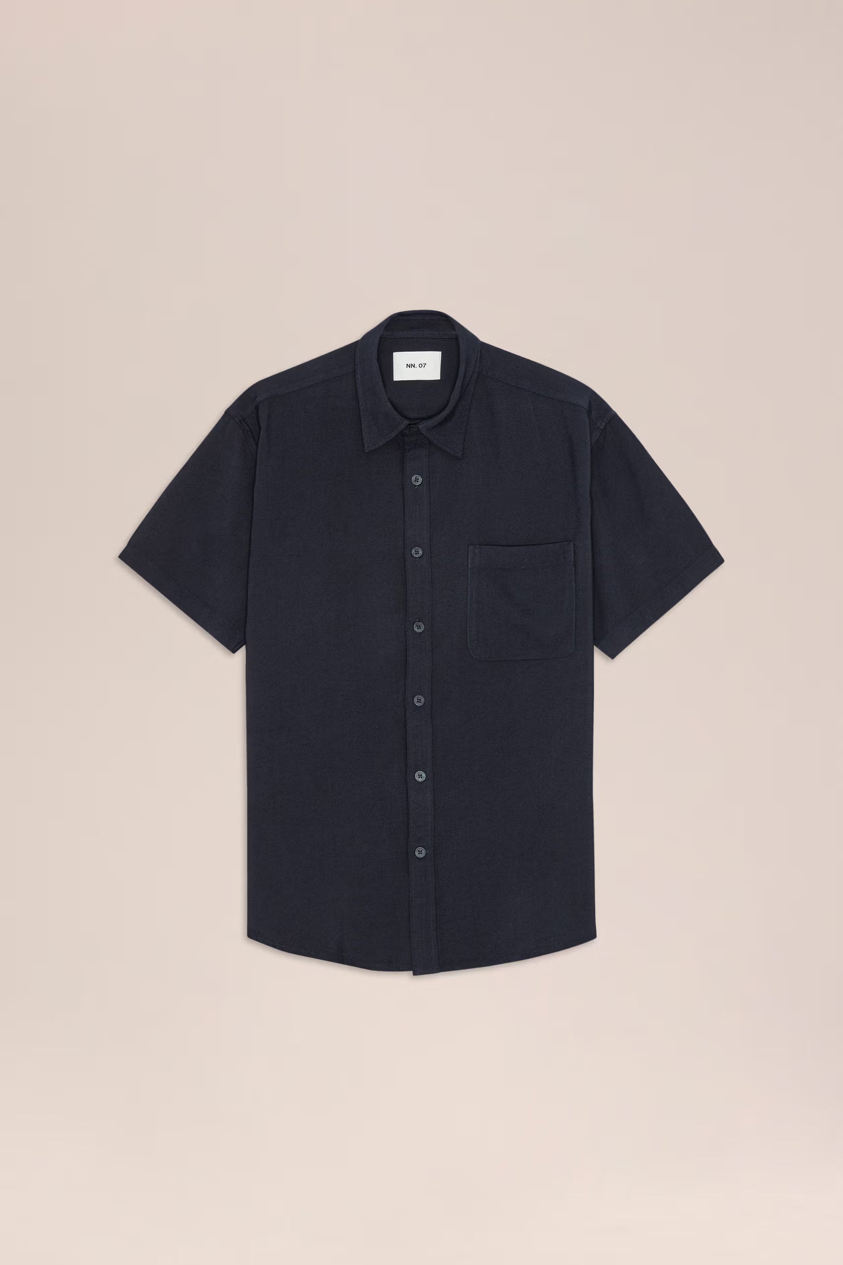 Deon - Drapey Viscose Blend Shirt - Navy Blue