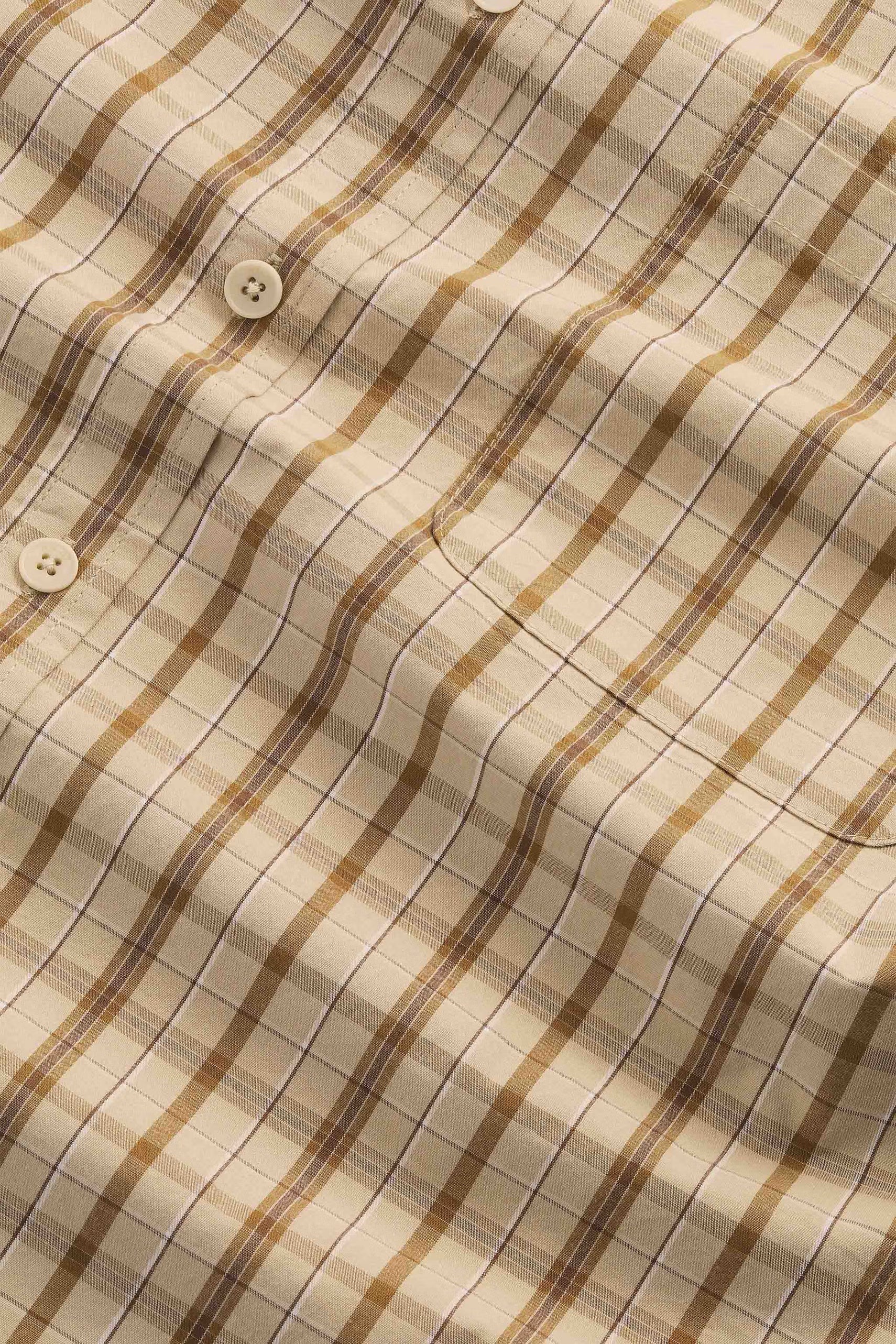 Deon Organic Cotton Shirt - Khaki Check