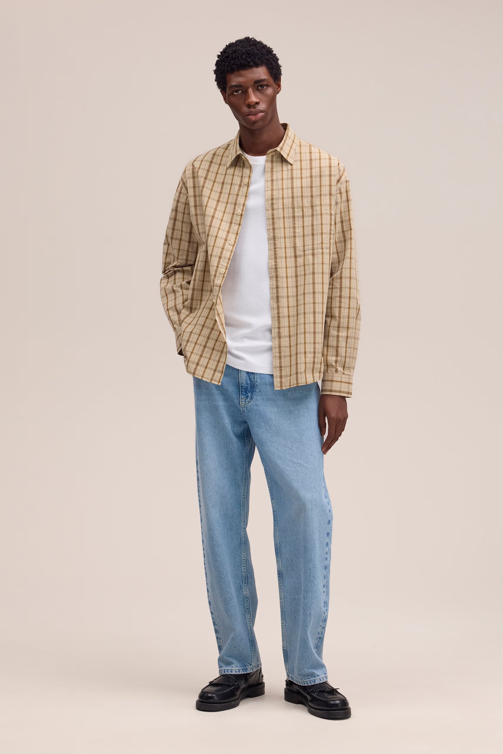 Deon Organic Cotton Shirt - Khaki Check