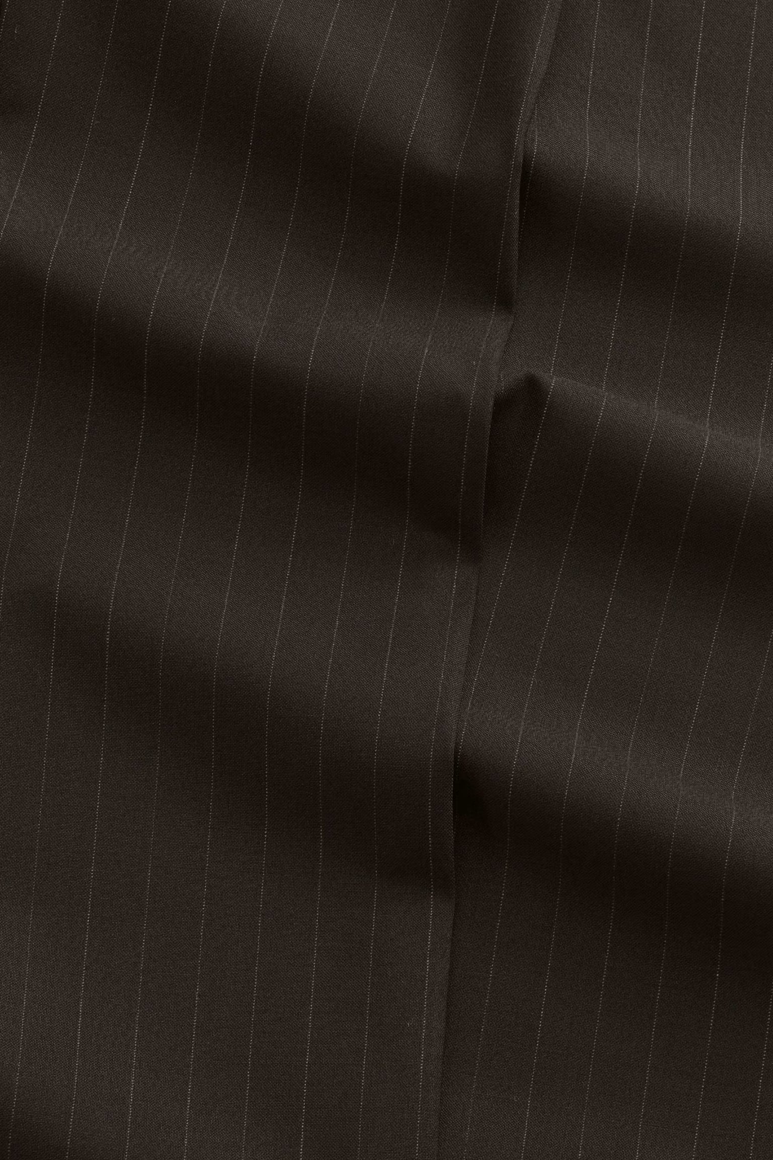 Kay - Relaxed Fit Wool Blend Pant - Brown Stripe