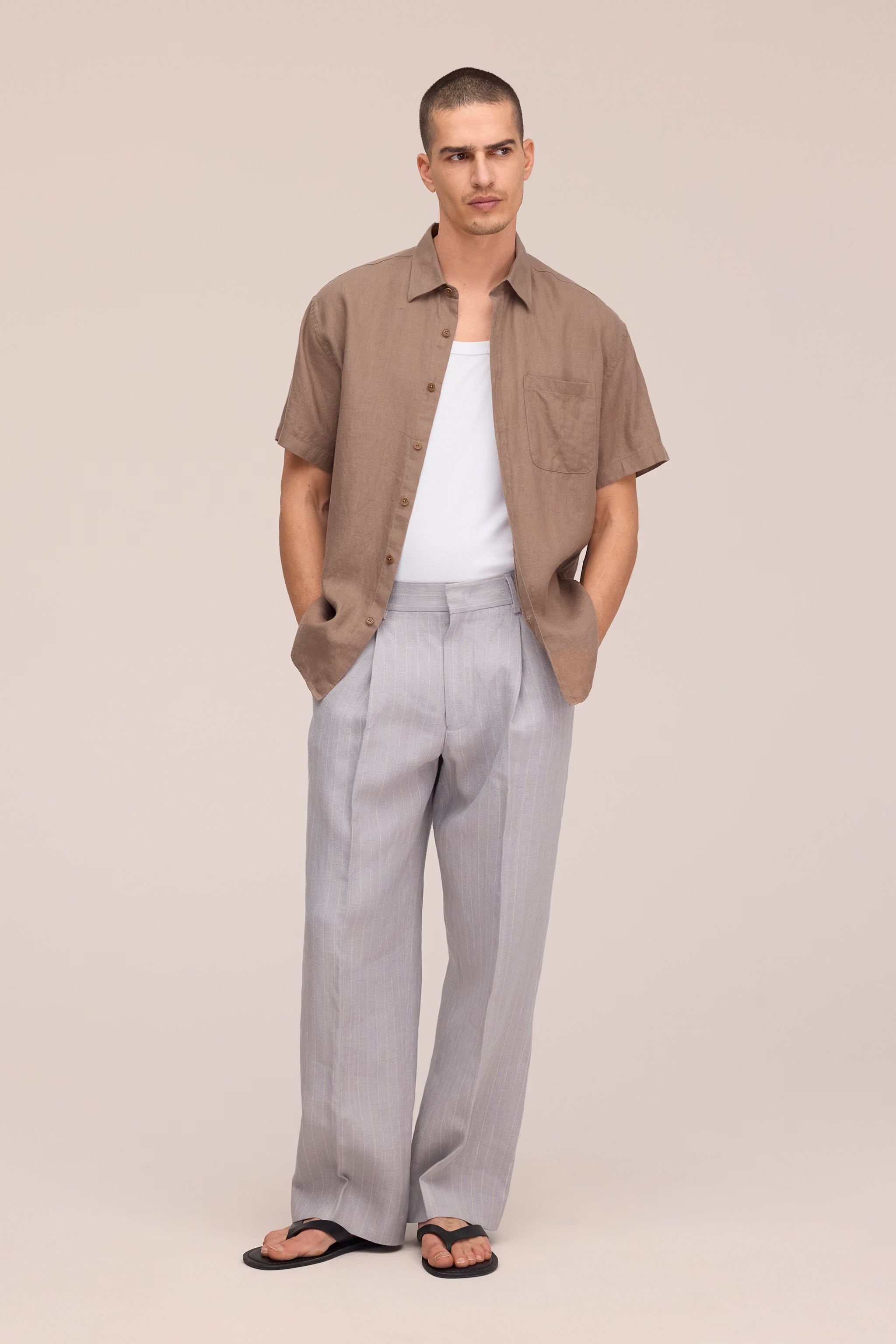 Deon - Linen Shirt - Clay Mirage