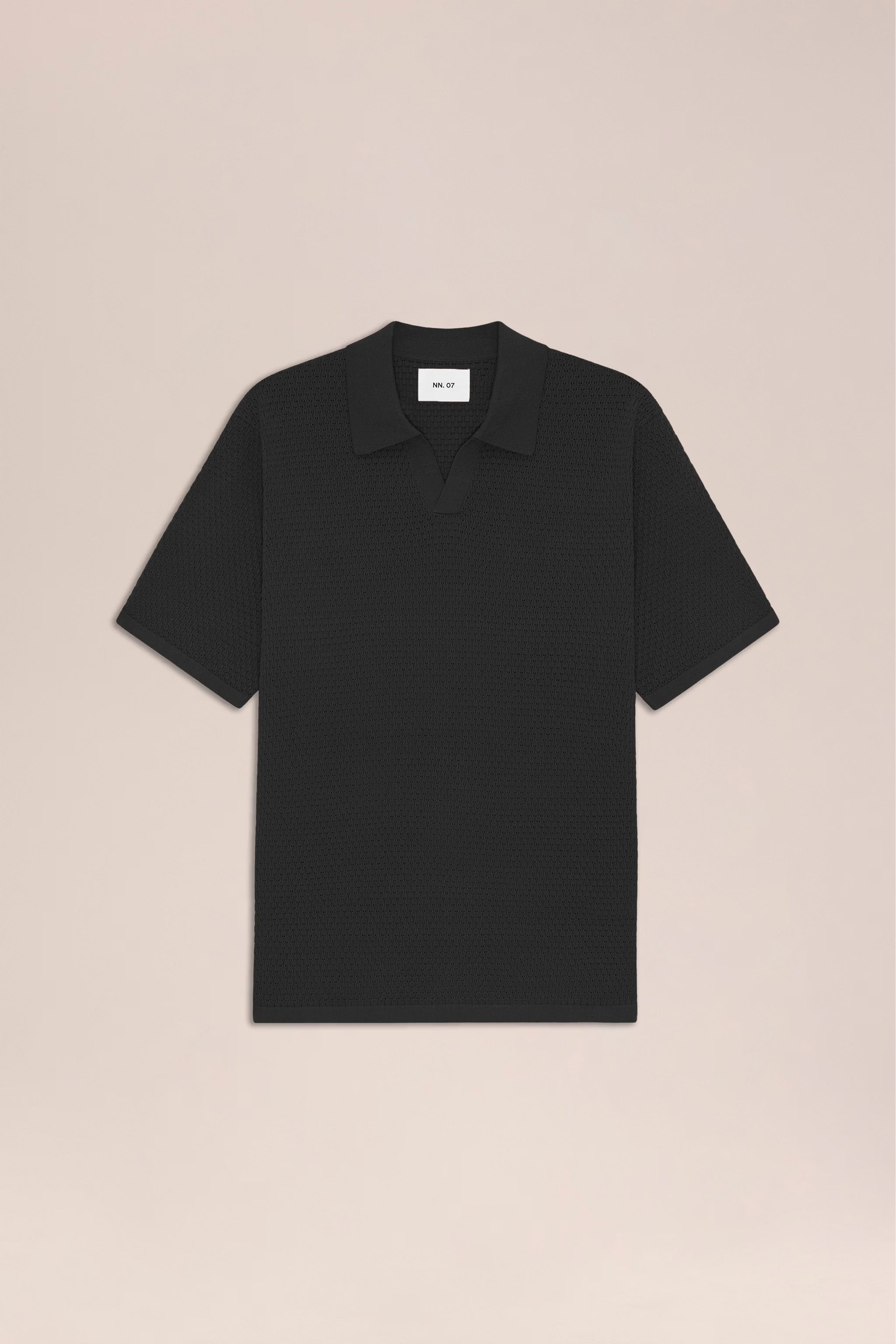 Paul - Textured Stitch Polo - Black