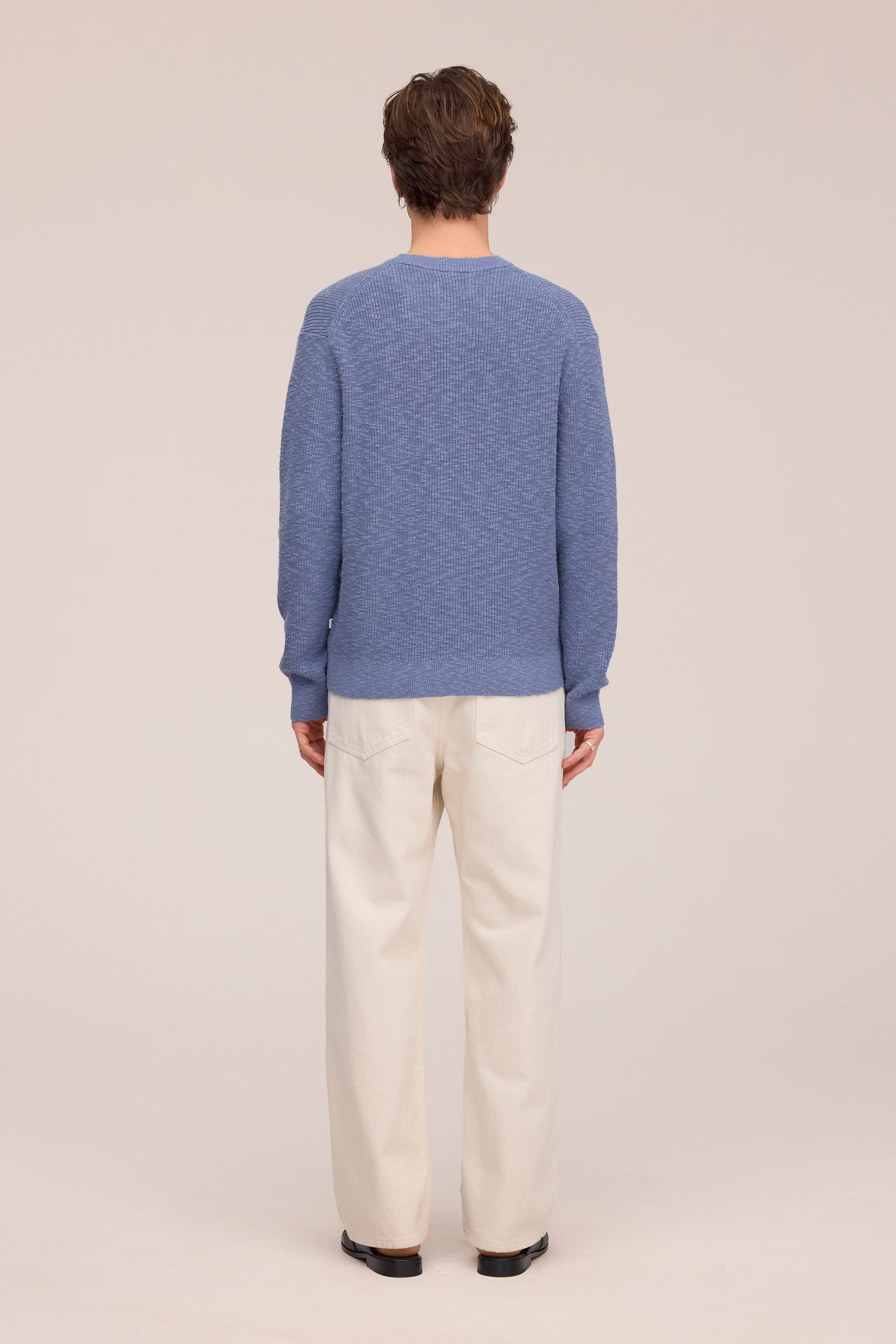Russell Crew Neck Sweater - Stone Blue