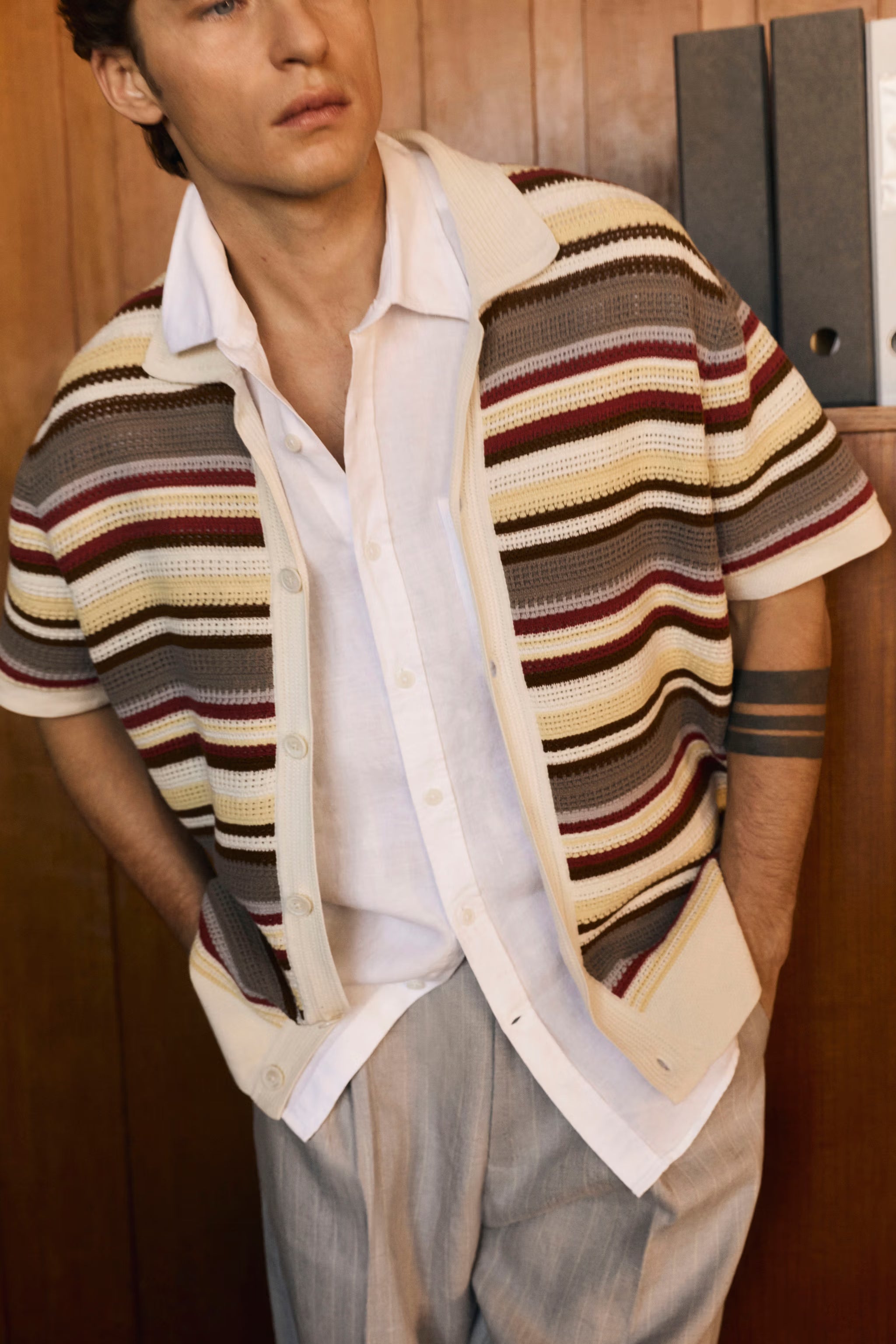 Lars Polo Cardigan - Ivory