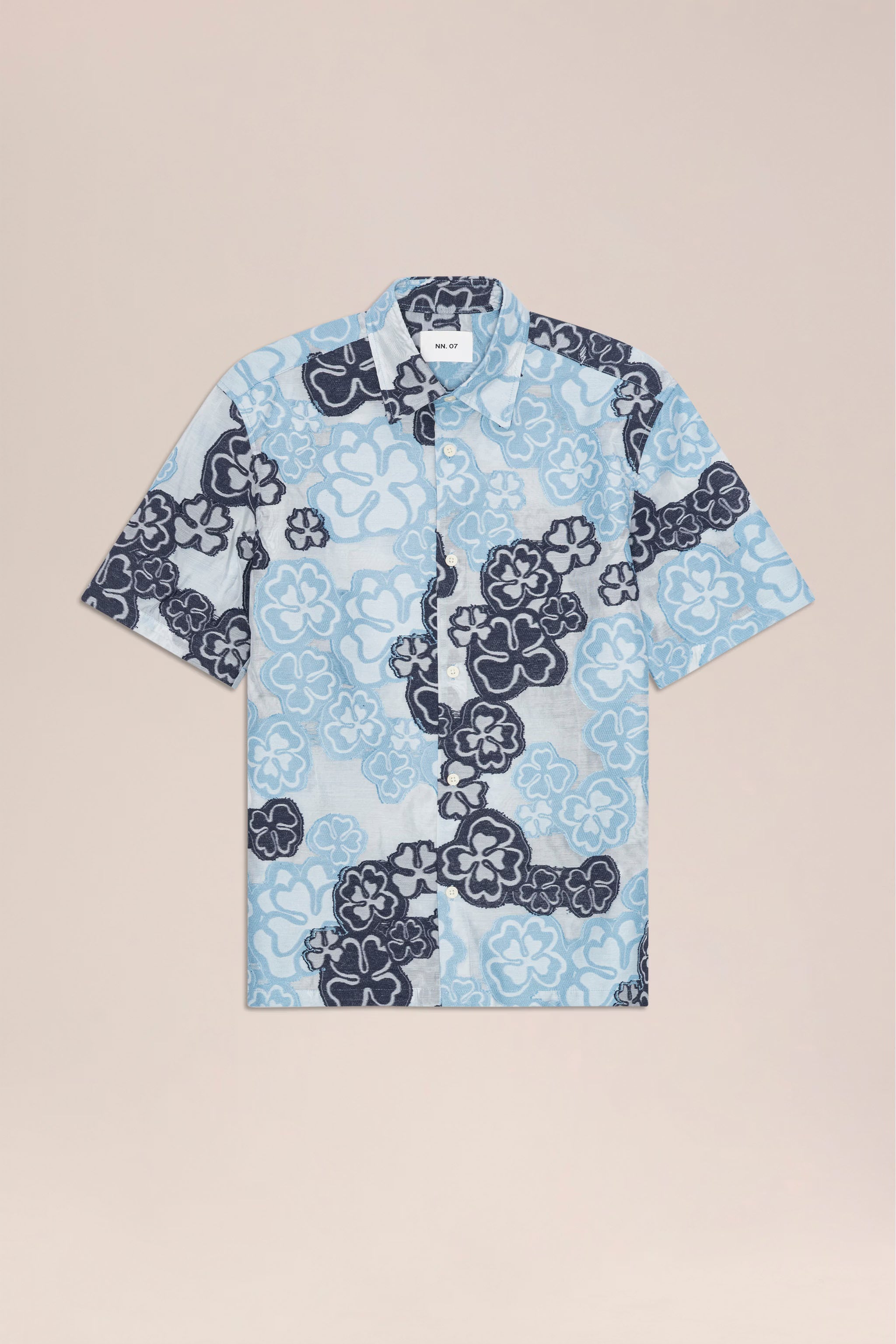Freddy - Fil-Coupé Jacquard Shirt - Blue Multi