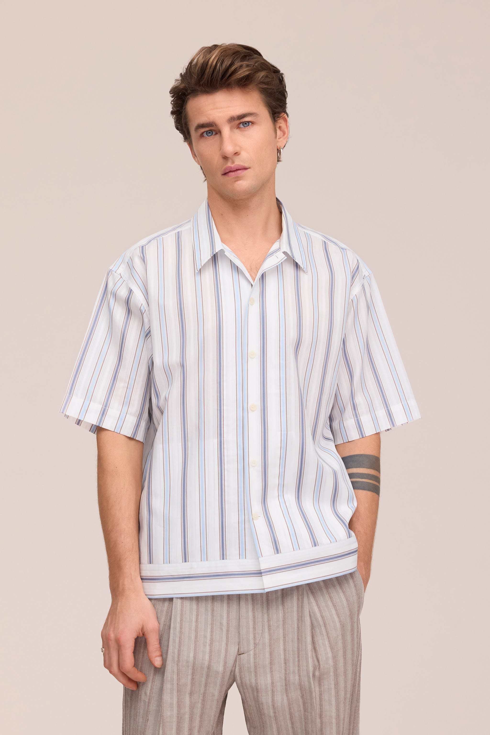 Reed - Supima Cotton Shirt - Blue Stripe