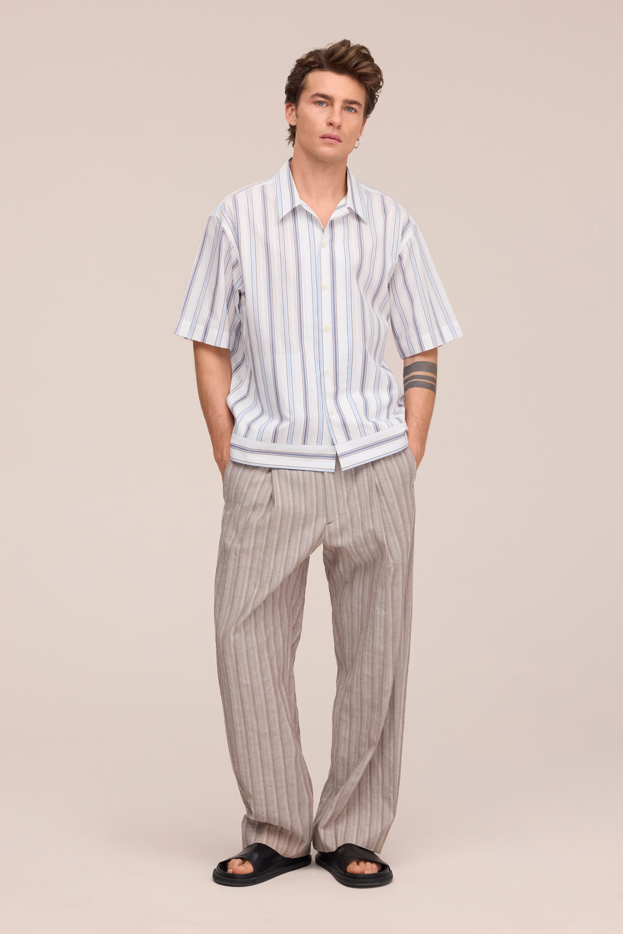 Reed - Supima Cotton Shirt - Blue Stripe