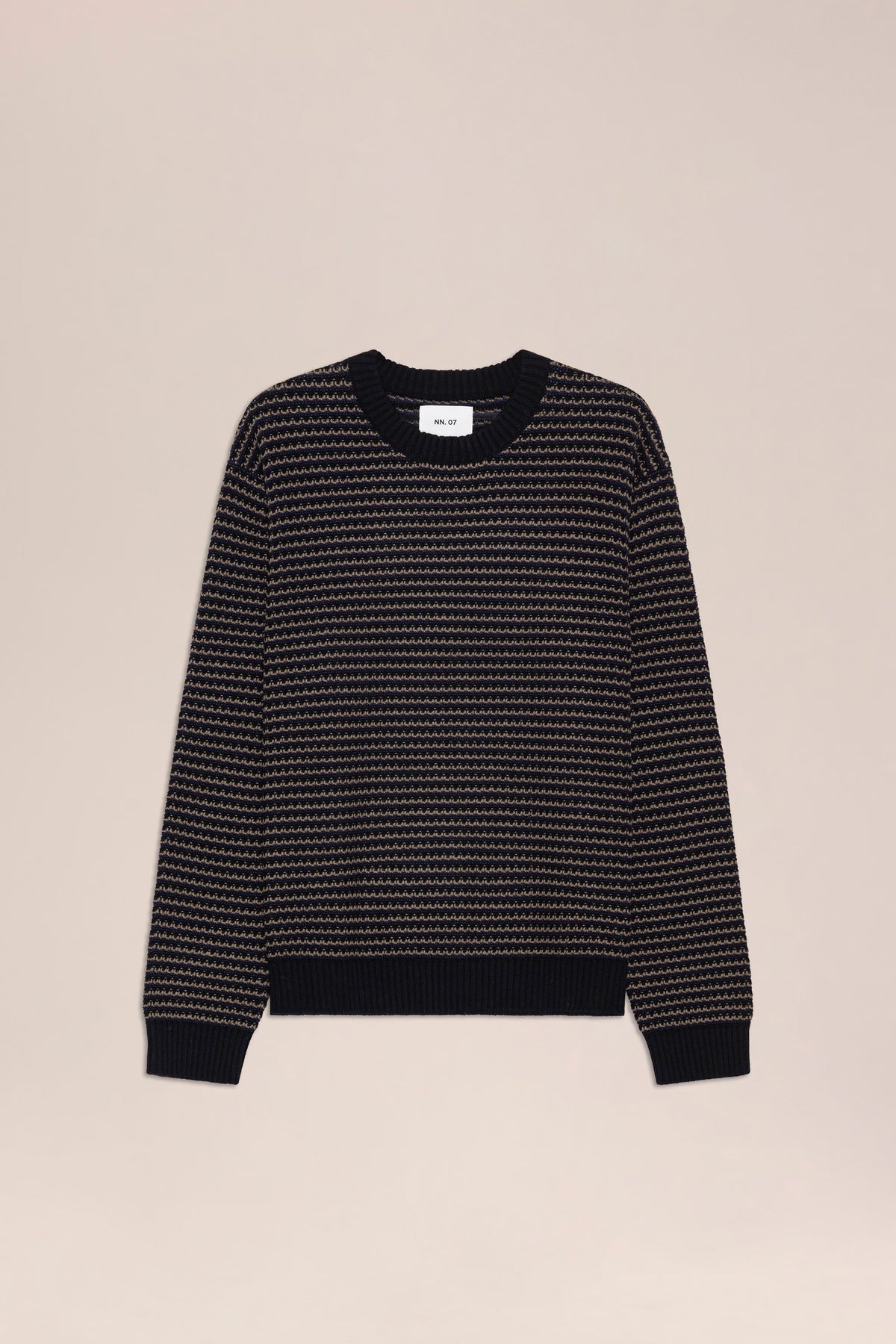 Russell Textured Stitch Sweater - Navy Multi