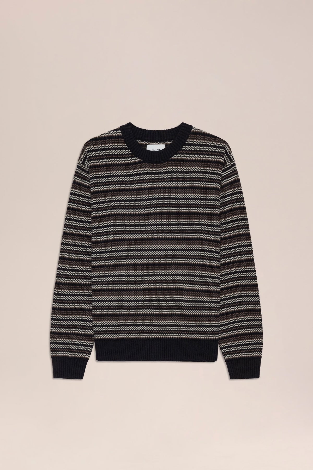 Russell Textured Stitch Sweater - Black Stripe