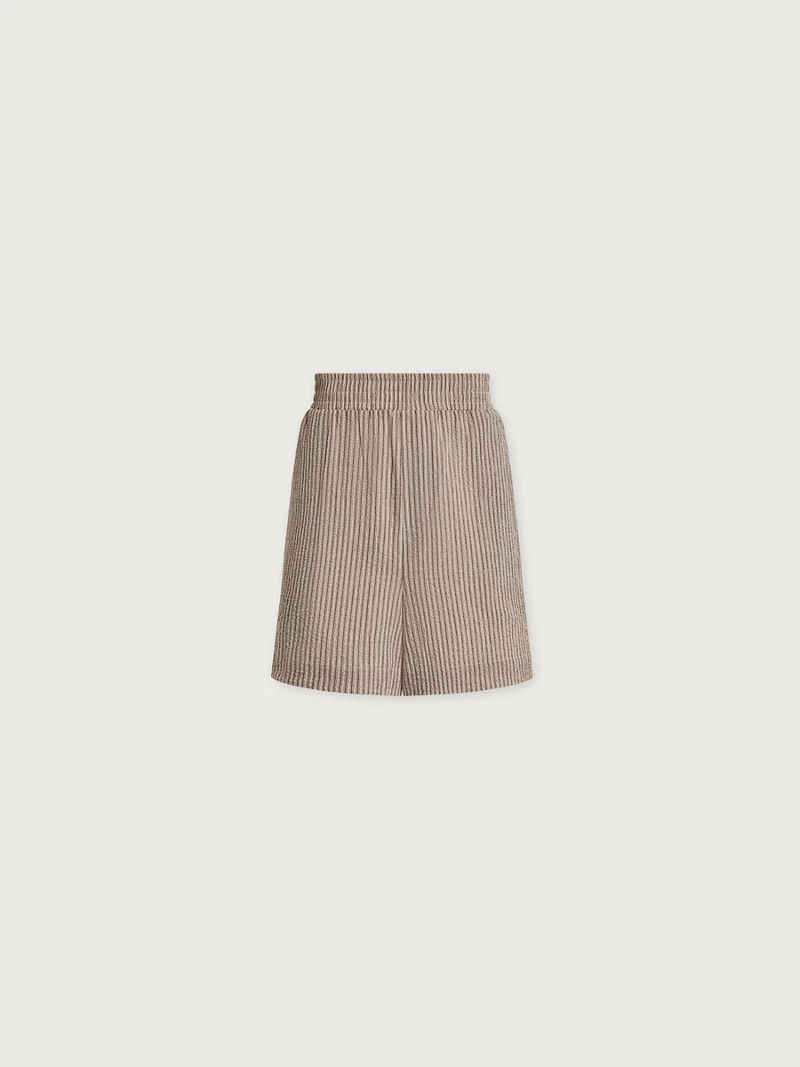 Darina Short 4" - Birch Taupe Stripe