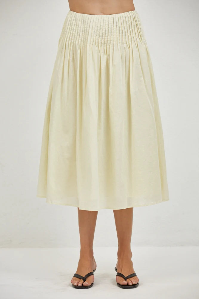 Madine Skirt - Pastel Yellow