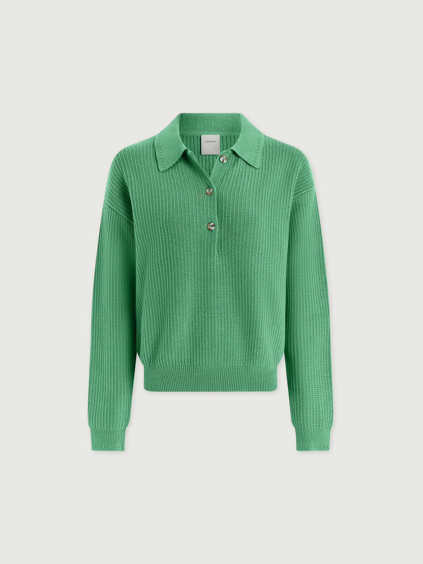 Marlie Polo Knit Sweater - Green Spruce
