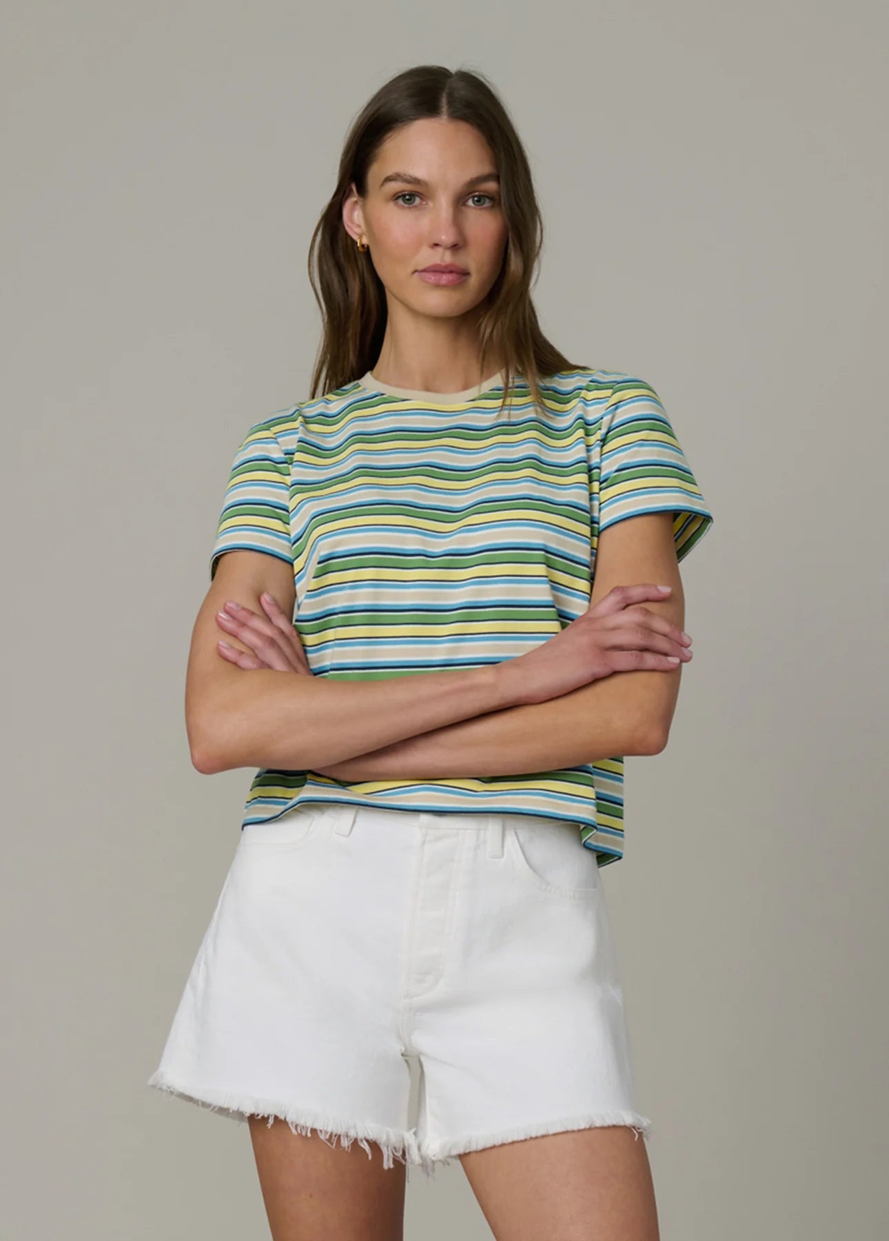 The Easy Tee - Citrus Multi Stripe