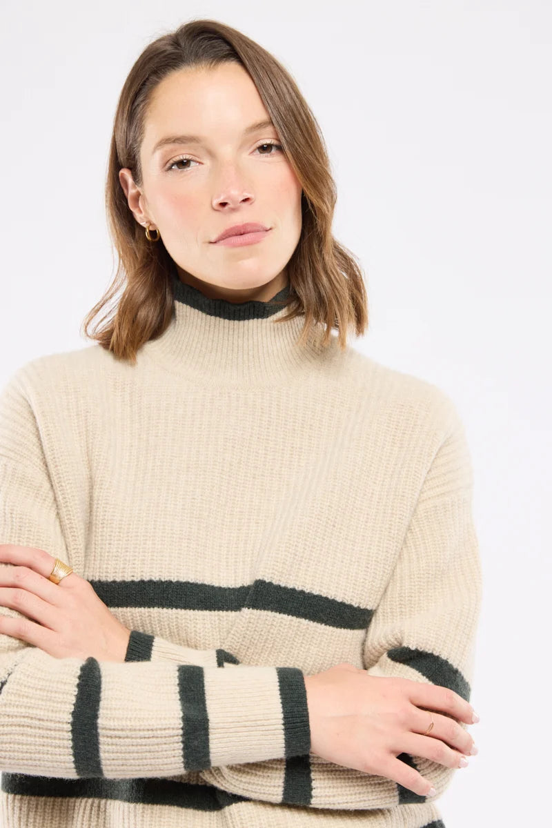 High Neck Sweater - Wool - Irish Cream/Otranto