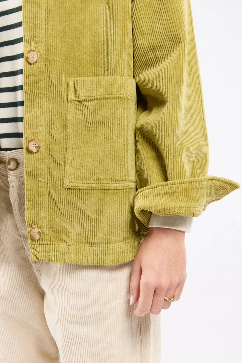 Velvet Fisherman's Jacket - Cotton - Green Moss