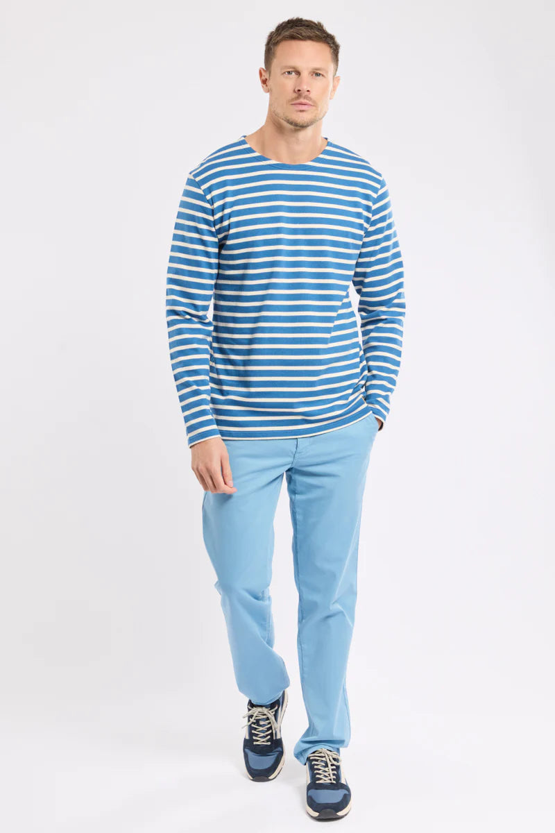 Breton Striped Shirt - Rustic Organic Cotton - Dark Blue / Nature