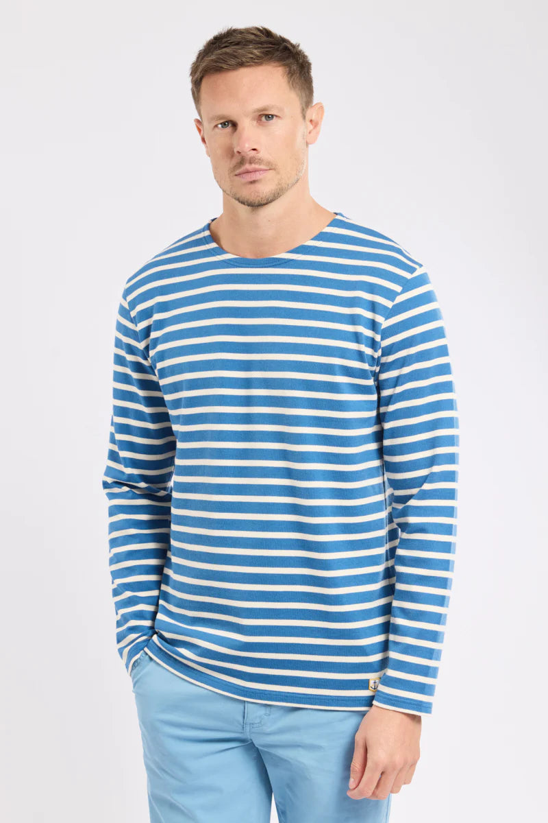 Breton Striped Shirt - Rustic Organic Cotton - Dark Blue / Nature