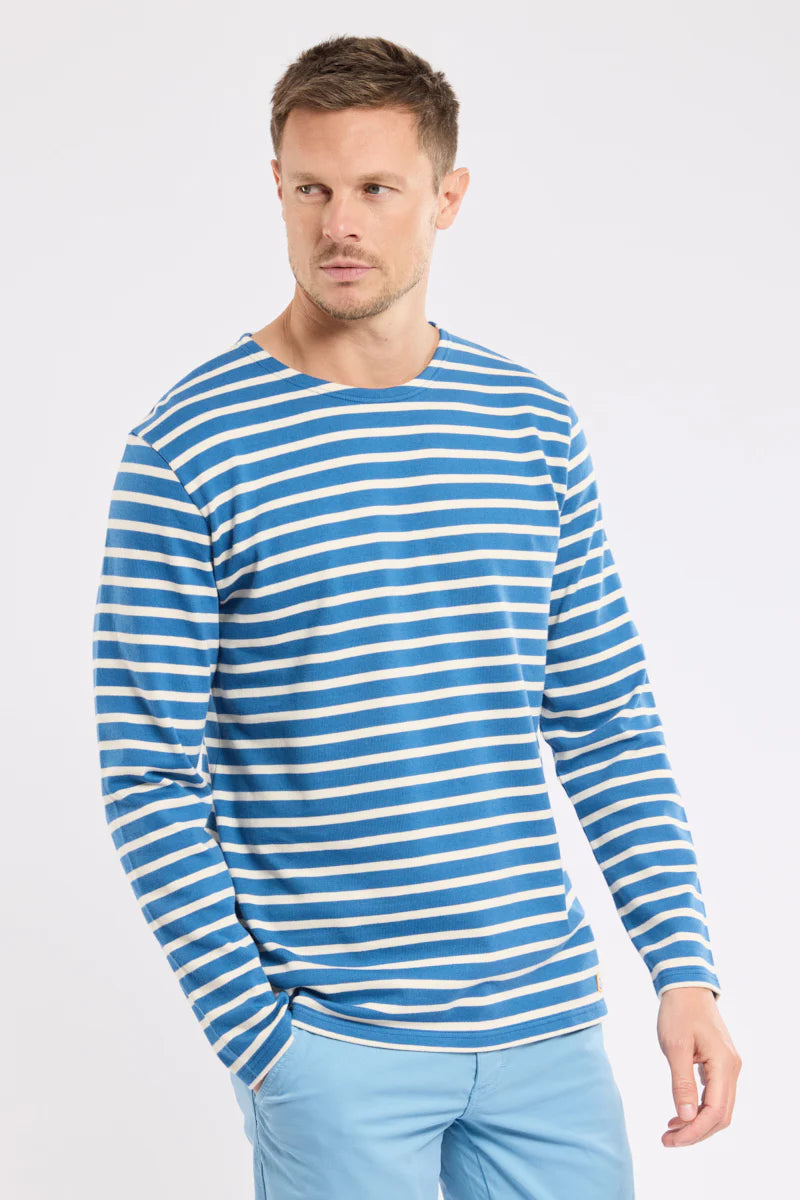 Breton Striped Shirt - Rustic Organic Cotton - Dark Blue / Nature