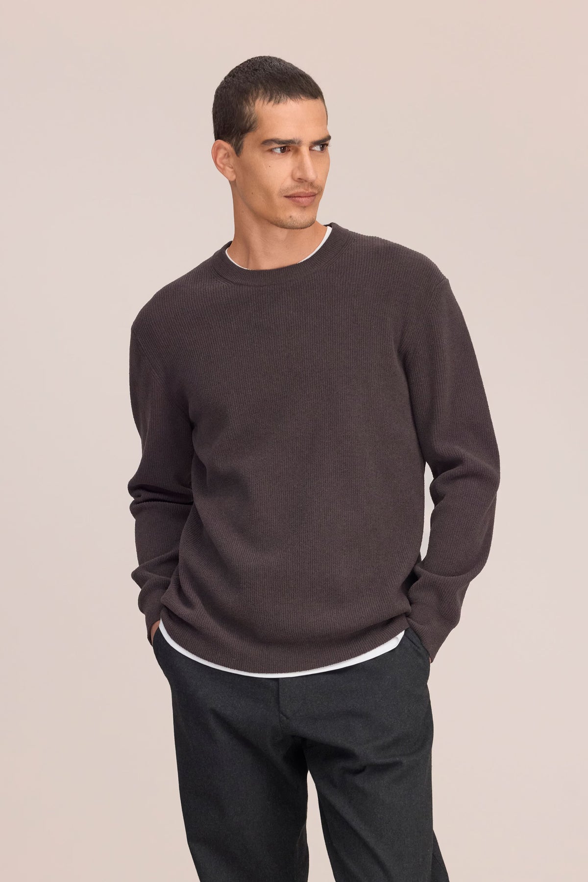 Danny Soft Lightweight Sweater - Deep Truffle