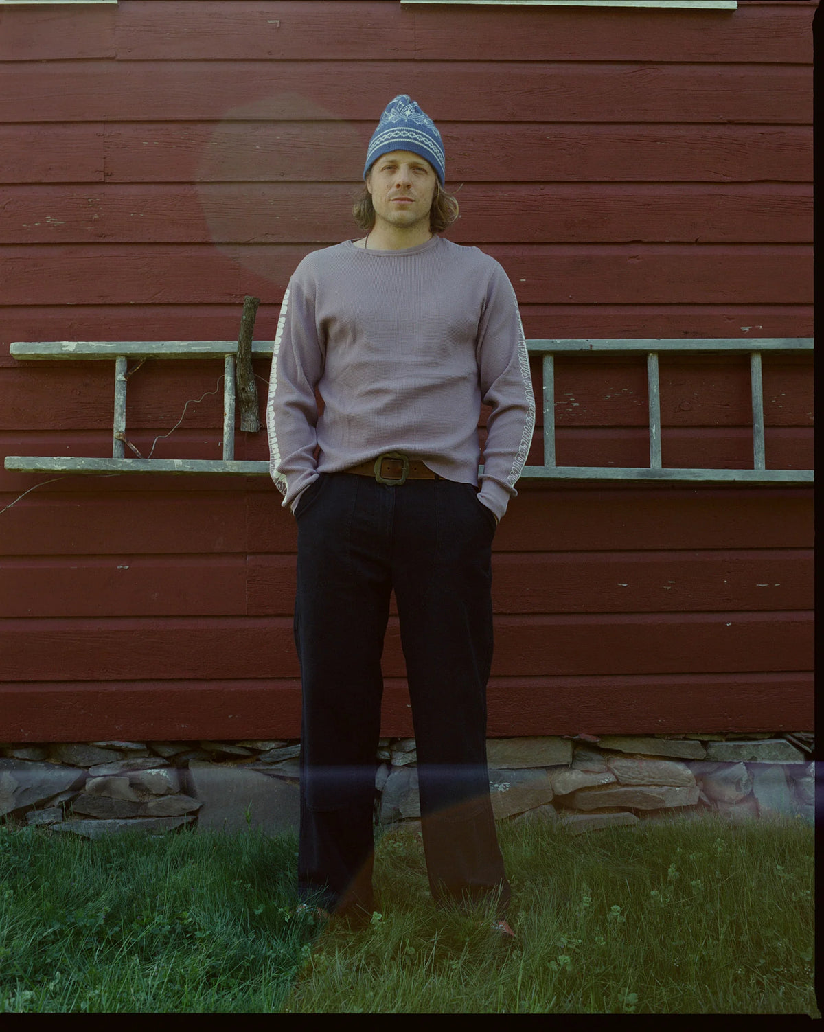 Stowe Mosaic Beanie - Blueberry