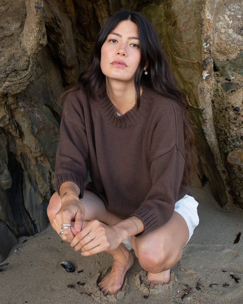 The Crop Knit - Chocolate