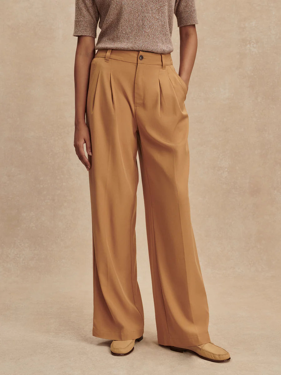 Jayla Wide Leg Trouser - Apple Cinnamon