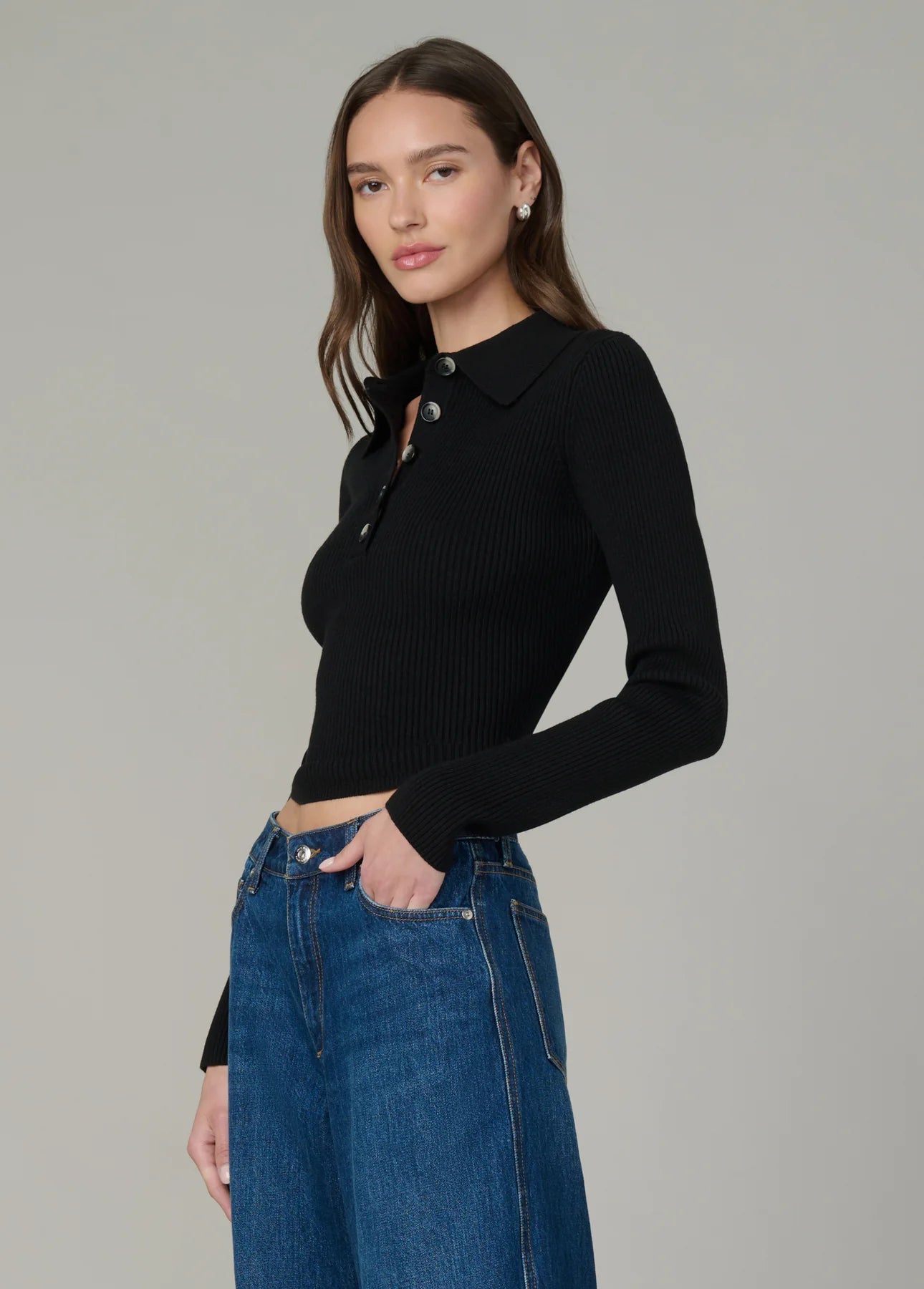 The Lisa Polo Sweater - Black