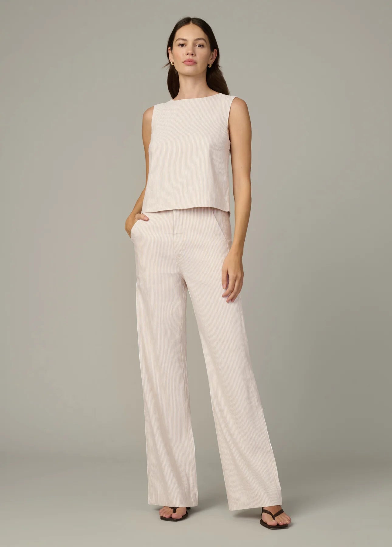 The Clean Trouser - Micro Stripe
