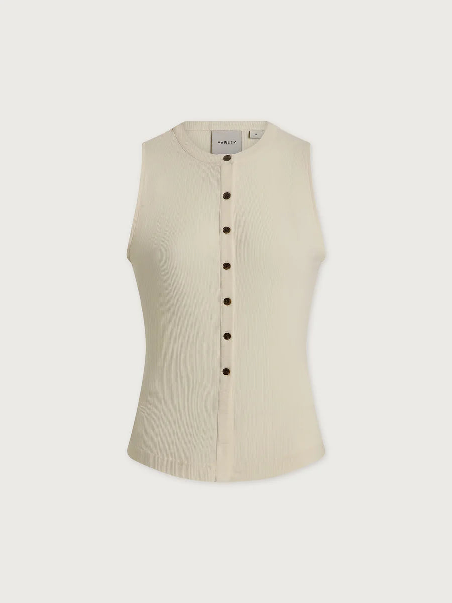 Latia Button Through Tank - Birch