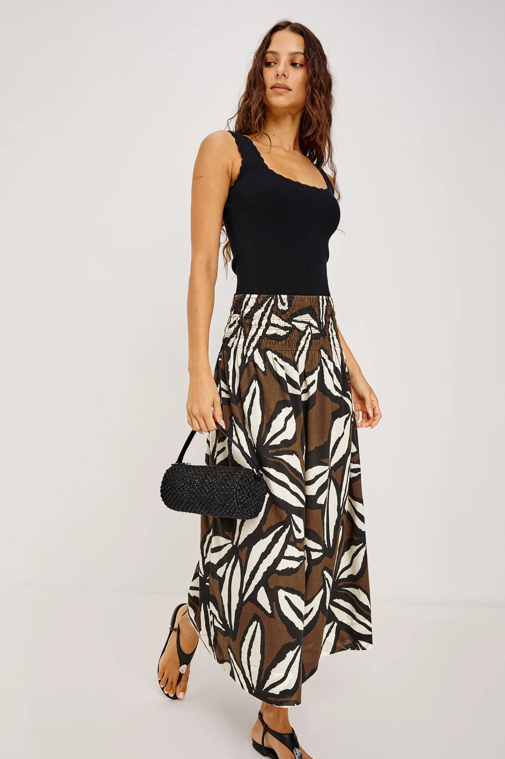 Alessa Skirt - Cocoa Floral