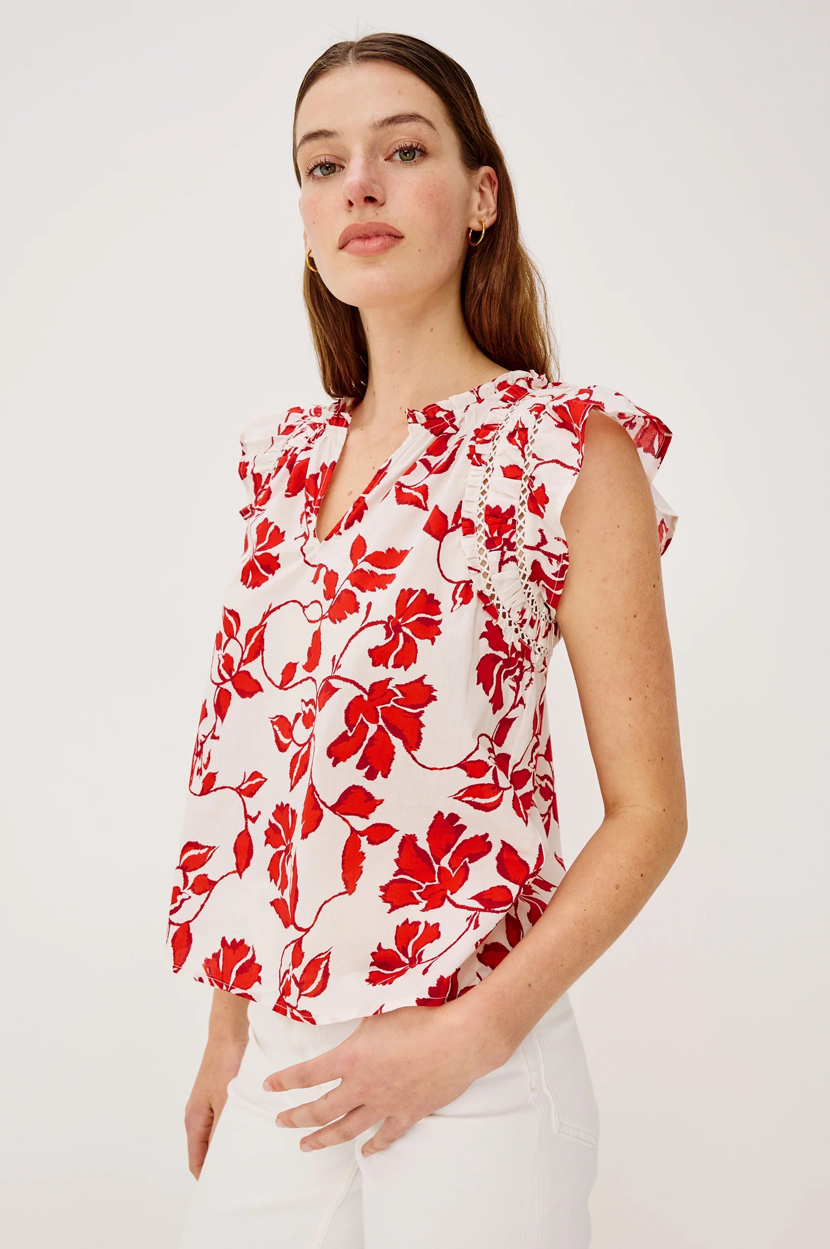 Allea Top - Red Jasmine
