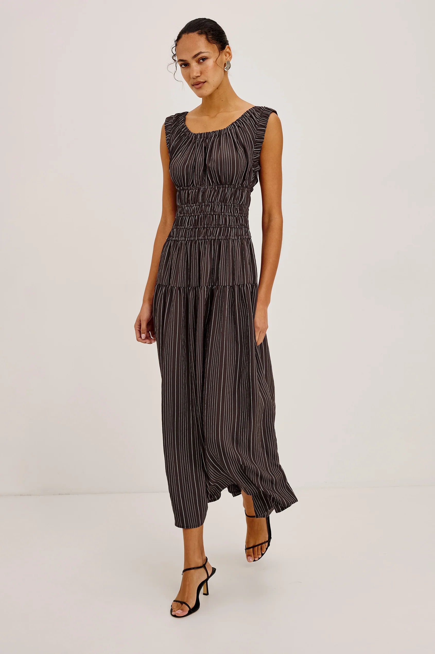 Anastasia Dress - Chicory Stripe