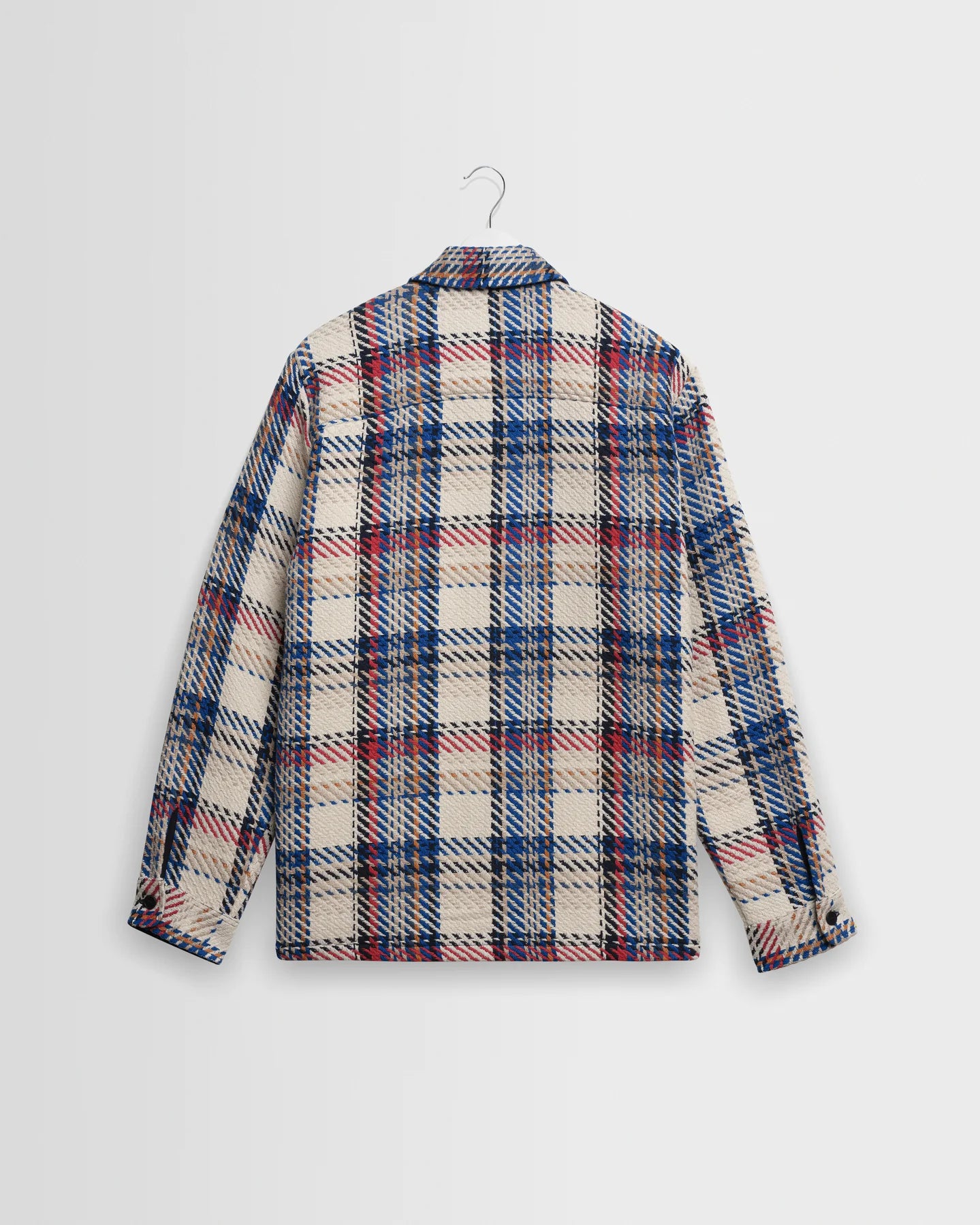 Whiting - Ecru And Red Jazz Weave Check Overshirt