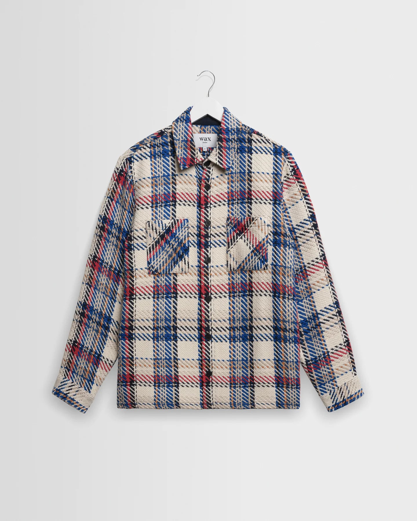 Whiting - Ecru And Red Jazz Weave Check Overshirt