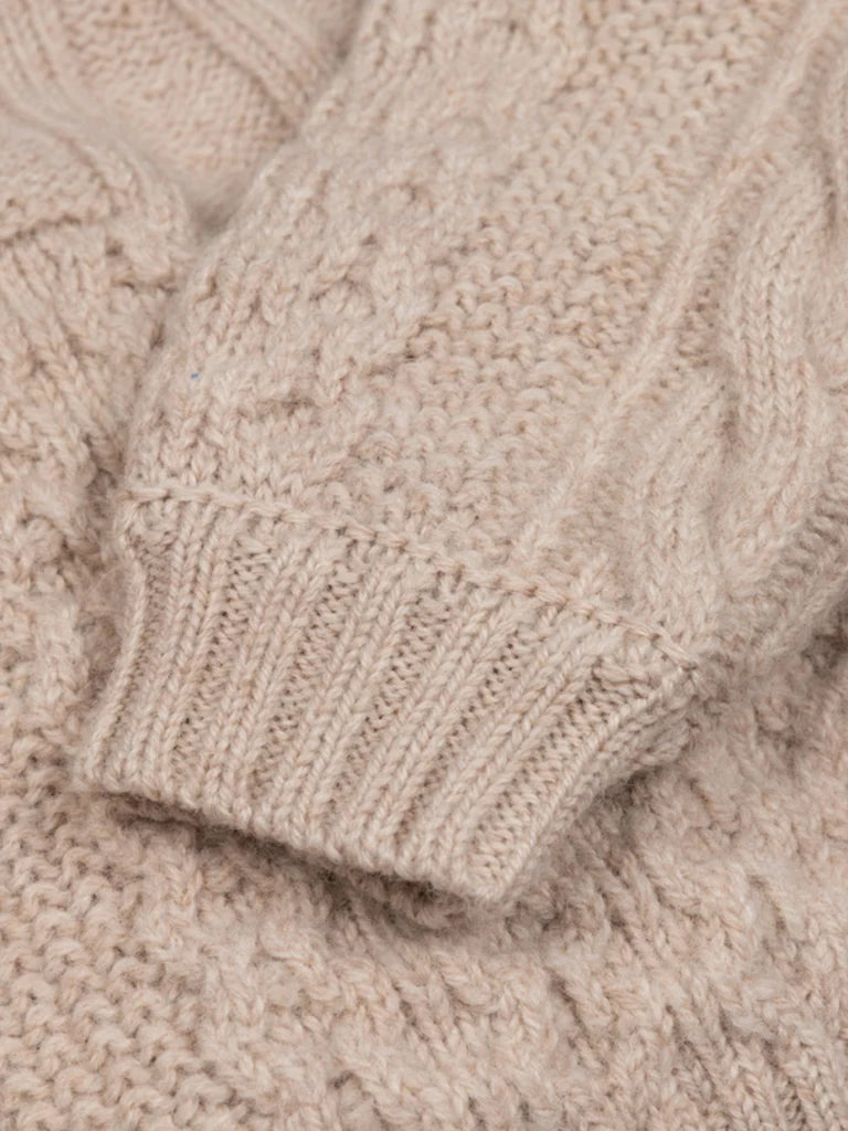 Amy Powney + Finisterre Women's Aran Knit Sweater - Oatmeal