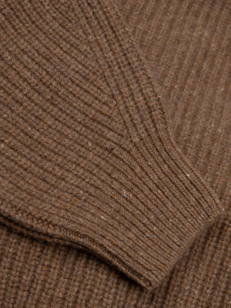 Women's Amy Powney + Finisterre Fisherman Rib Crew Neck Sweater - Earth