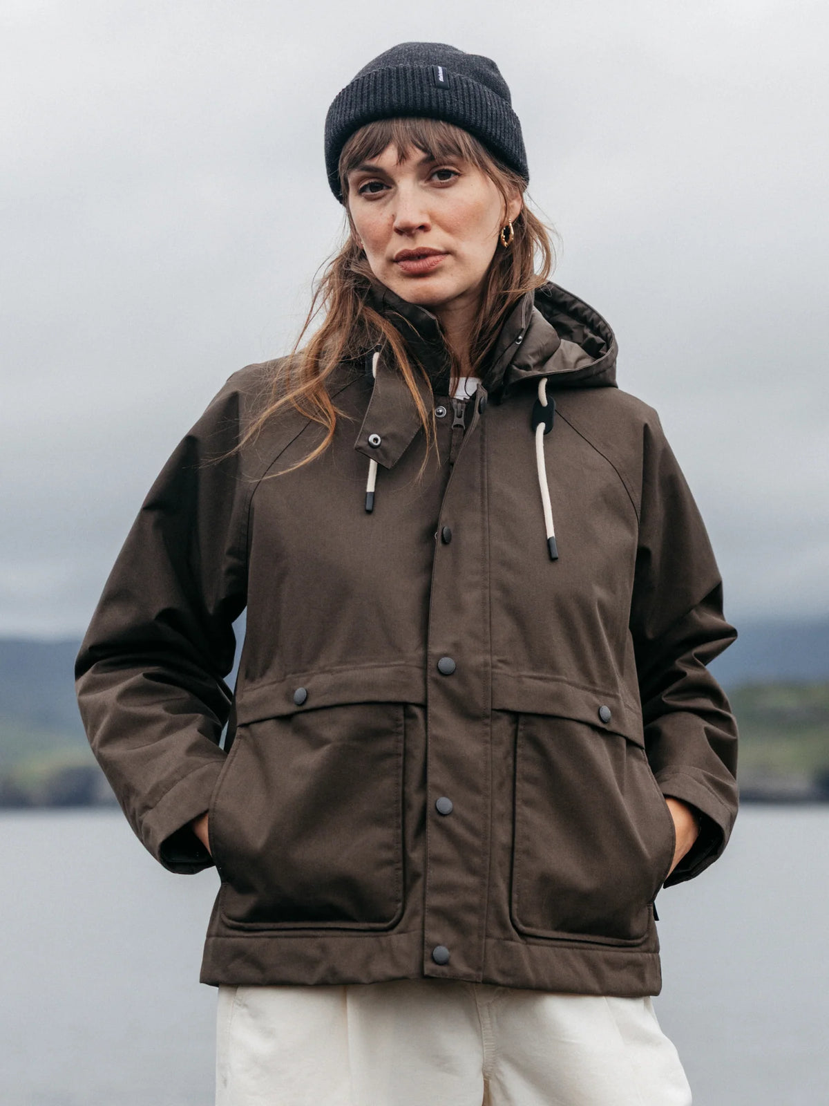 Women's Gannel Jacket - Coffee Brown