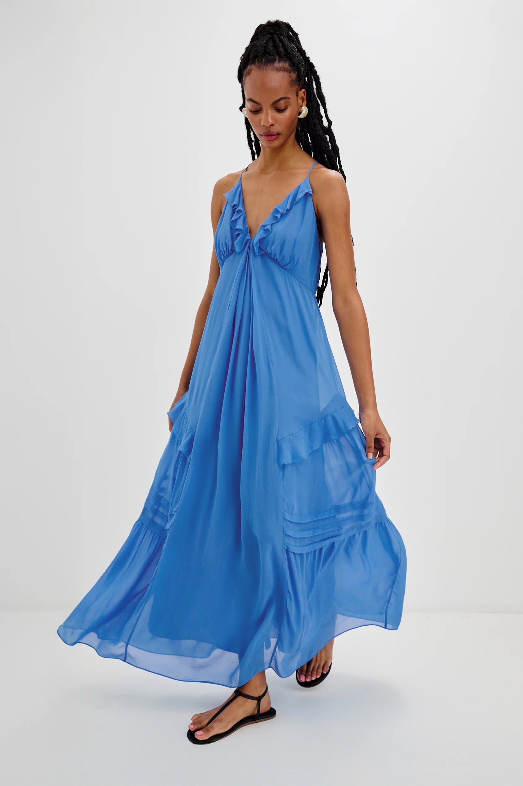 Boa Dress - French Blue