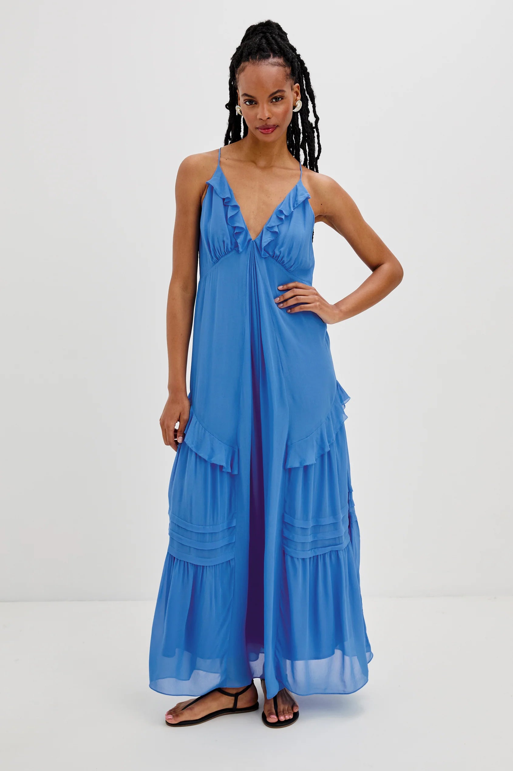 Boa Dress - French Blue