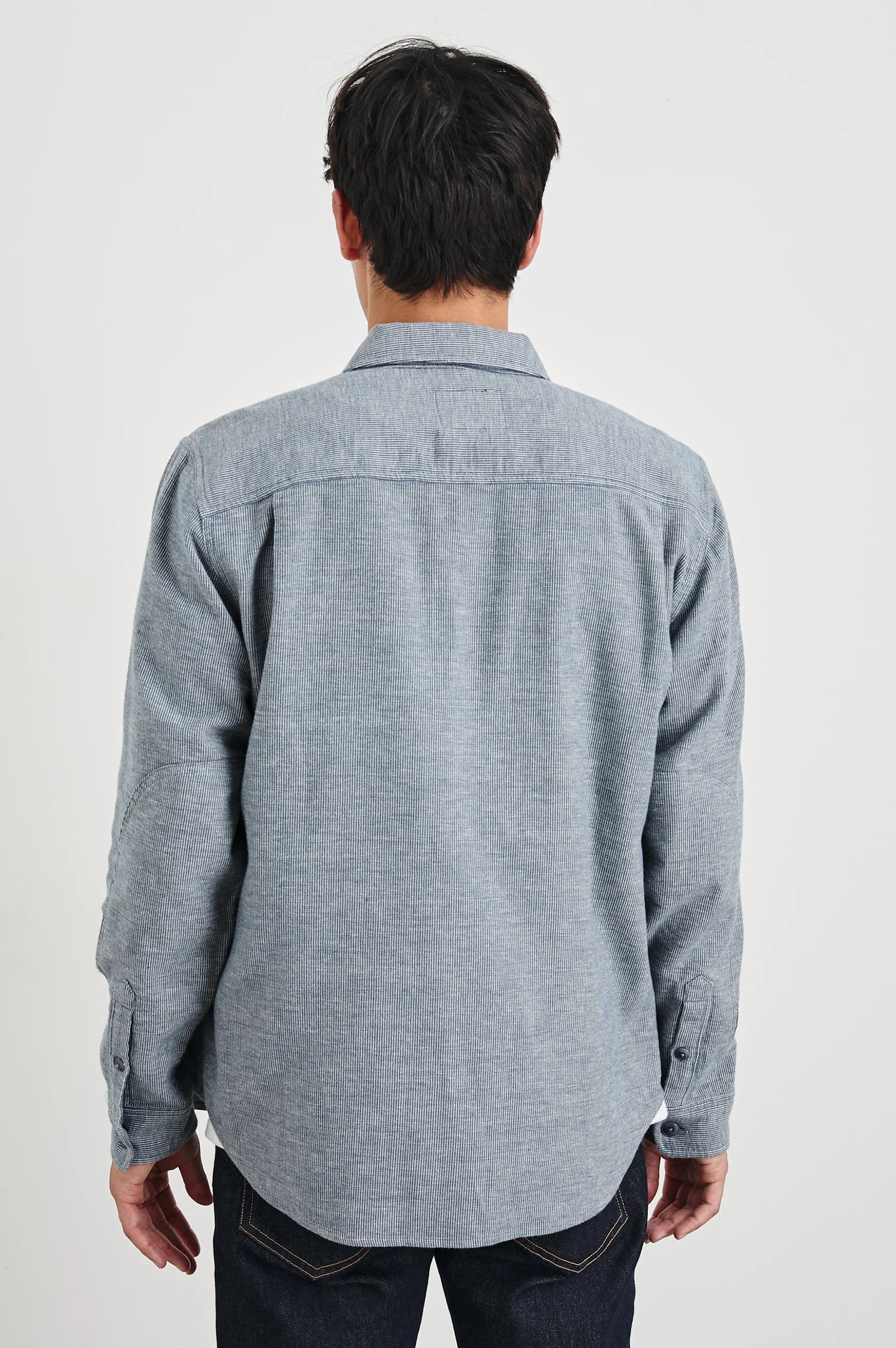 Burr Shirt Jacket - Denim White