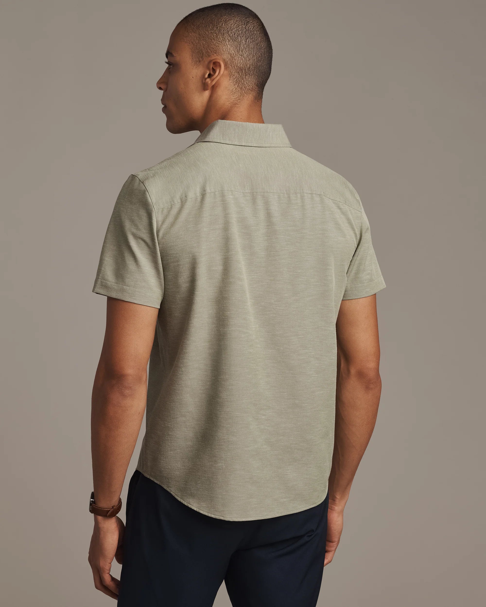 Brezza Linen-Blend Short Sleeve Shirt