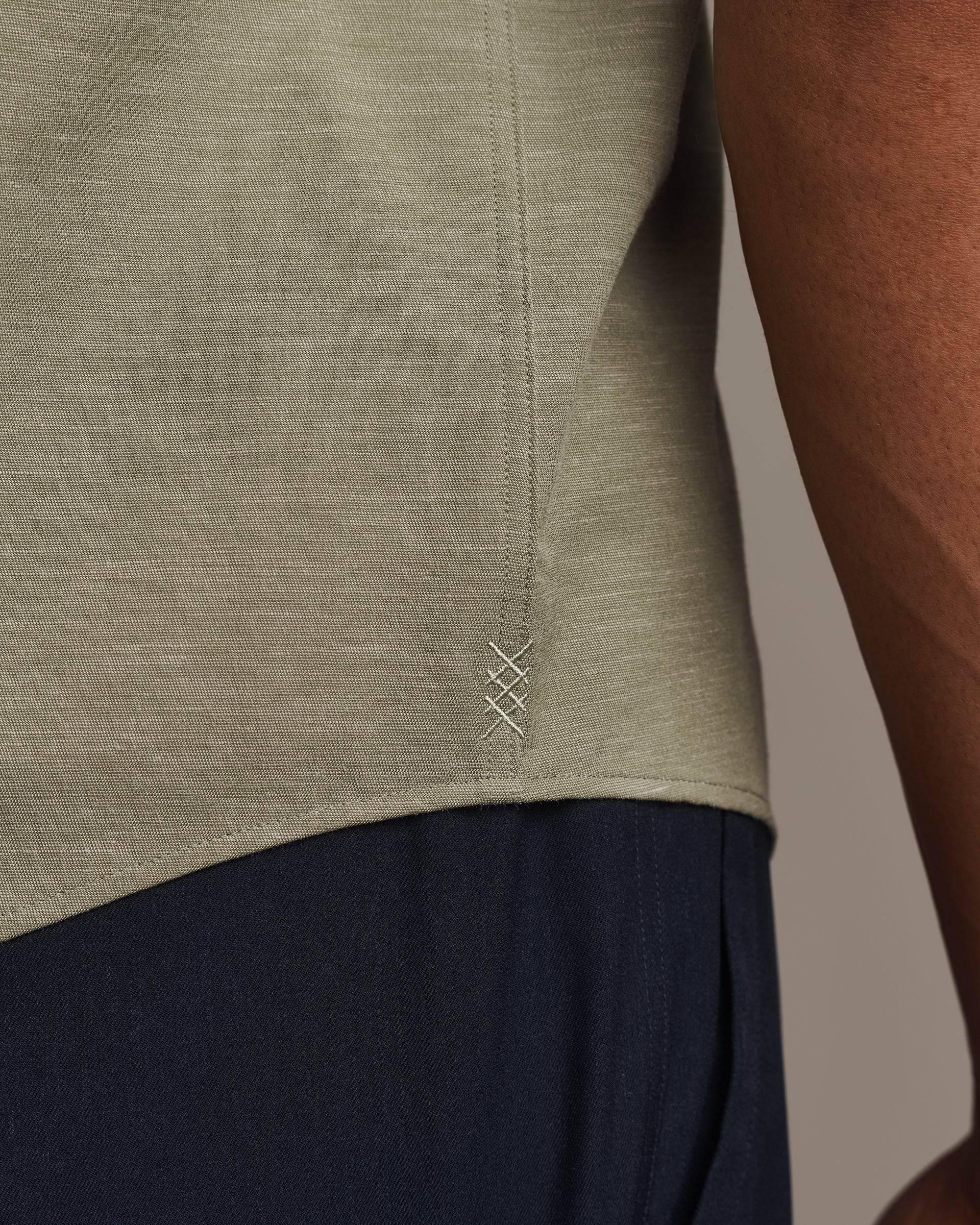 Brezza Linen-Blend Short Sleeve Shirt