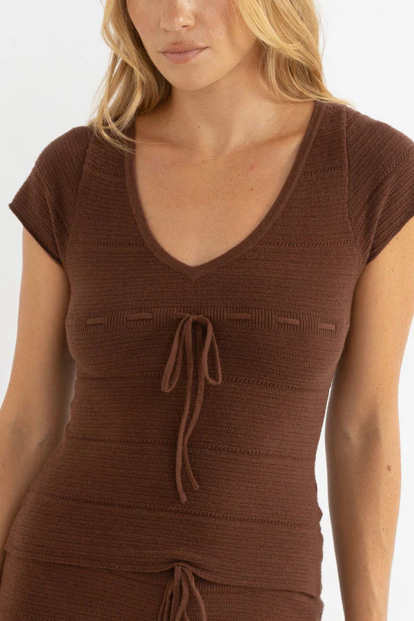 Maggie Knit Top - Chocolate