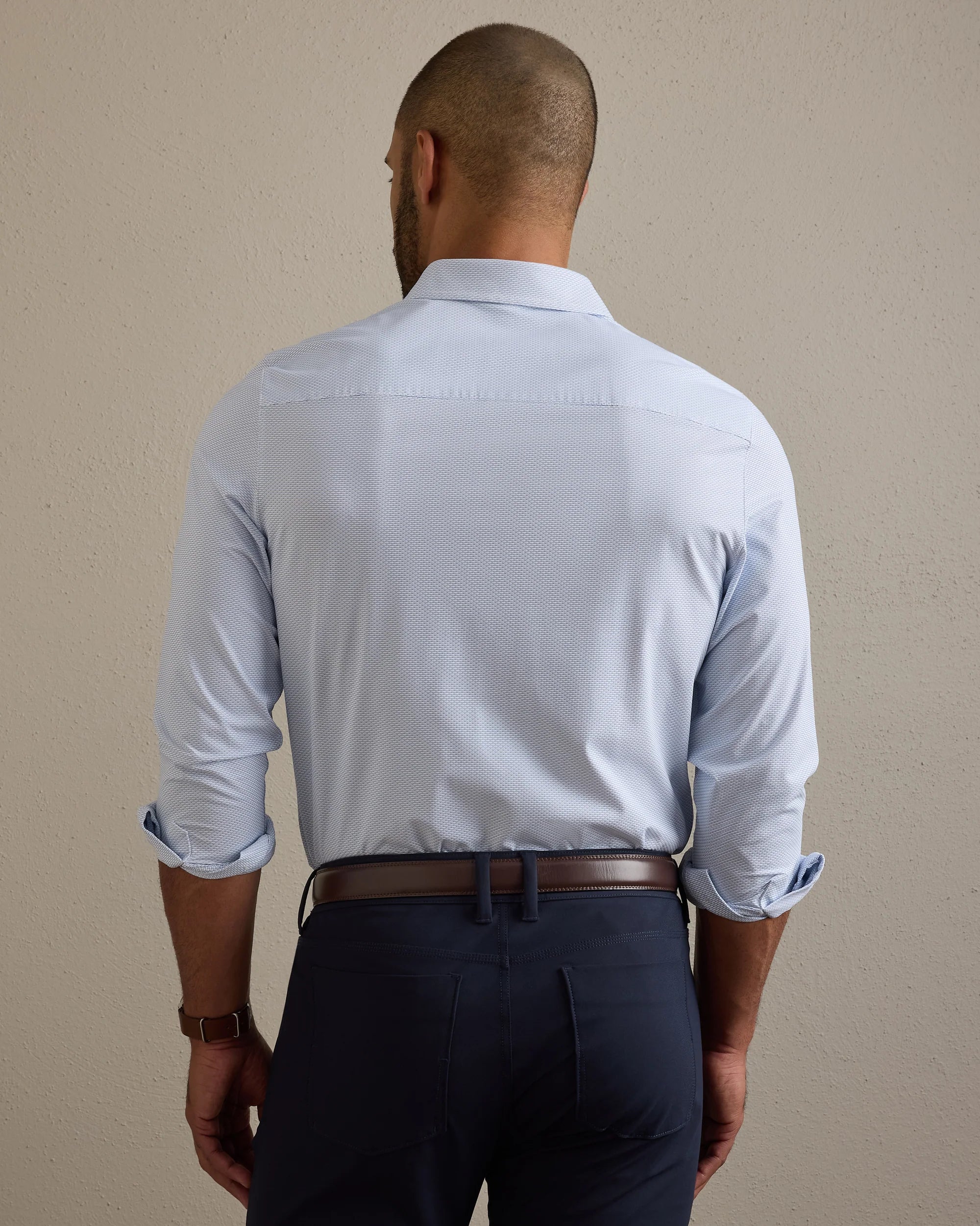 Commuter® Shirt - Slim - Light Blue Wave Geo