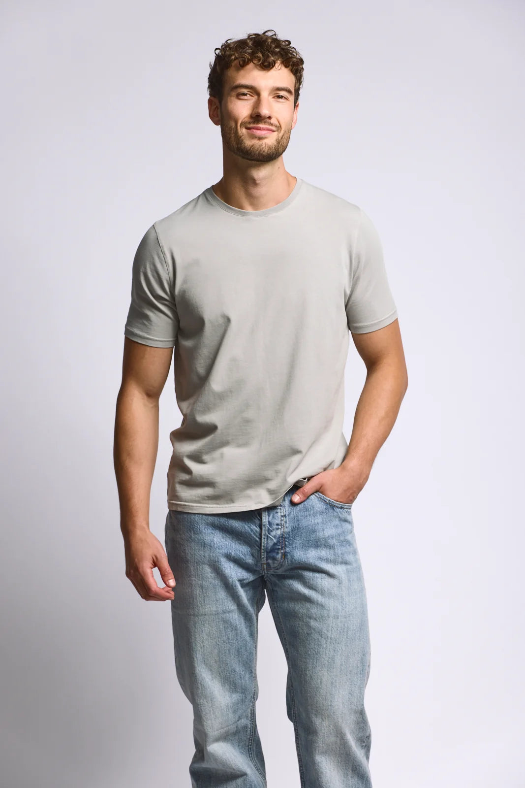 Crew Neck T-Shirt - Stone